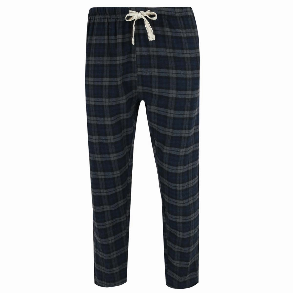 Men's Plaid Flannel Open Bottom Pants