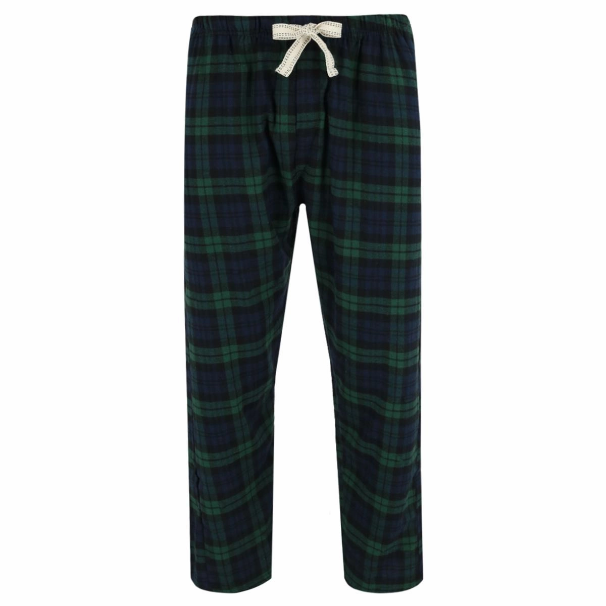 Men's Plaid Flannel Open Bottom Pants