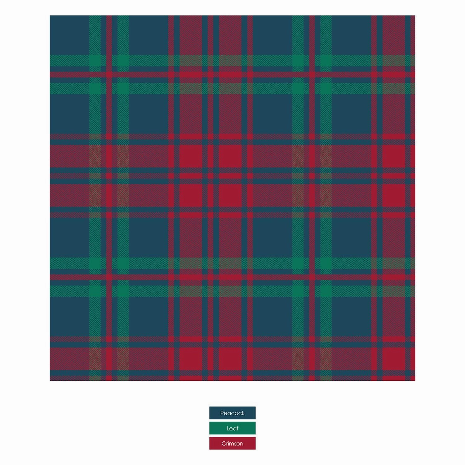 Men's Print Pajama Pants In Peacock Plaid