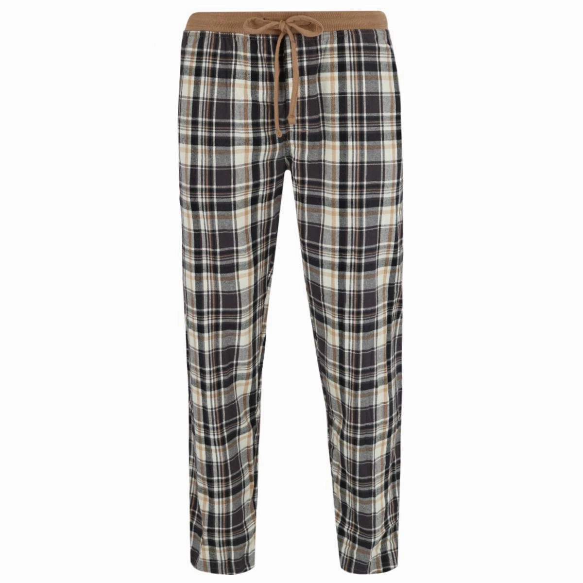 Men's Short Sleeve and Flannel Pant Pajama Set