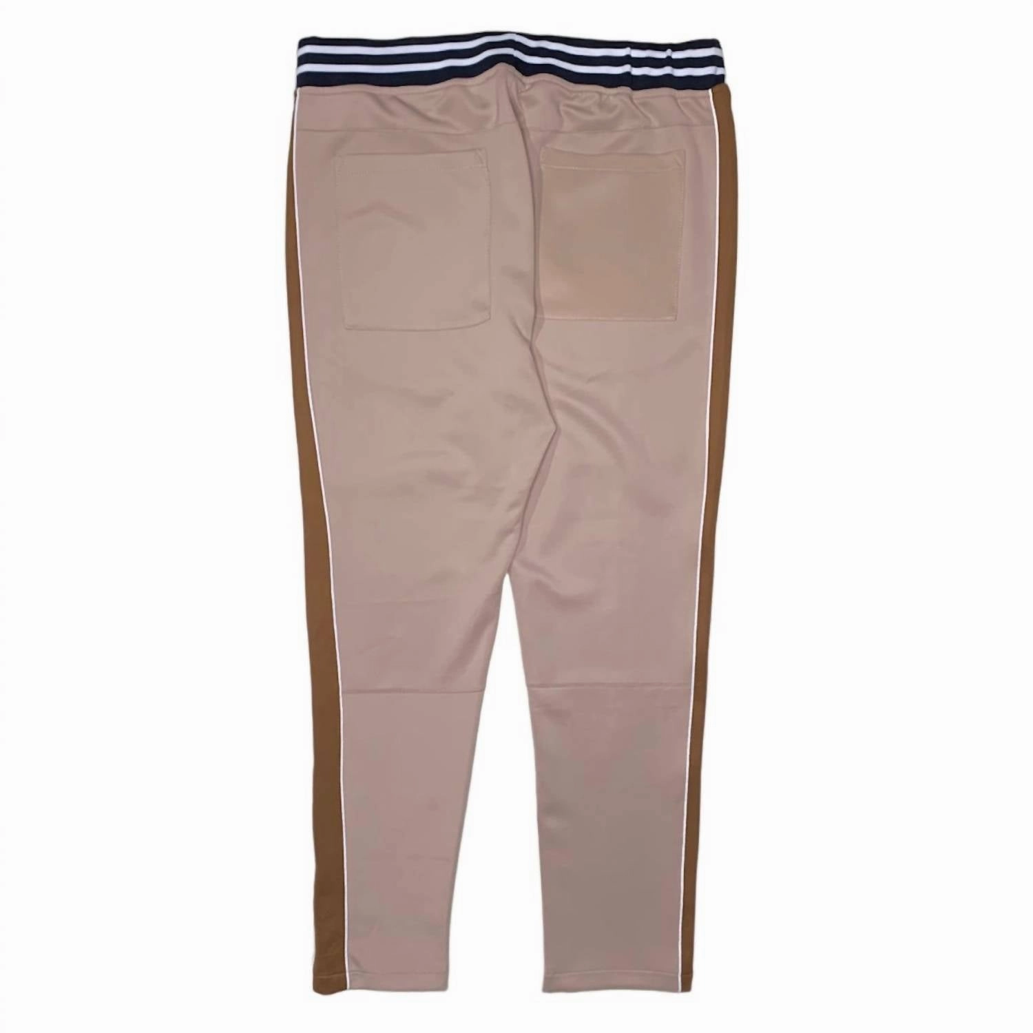 Men's Striped Track Pant In Brown