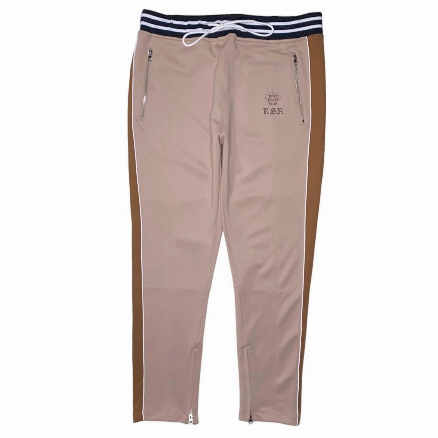 Men's Striped Track Pant In Brown