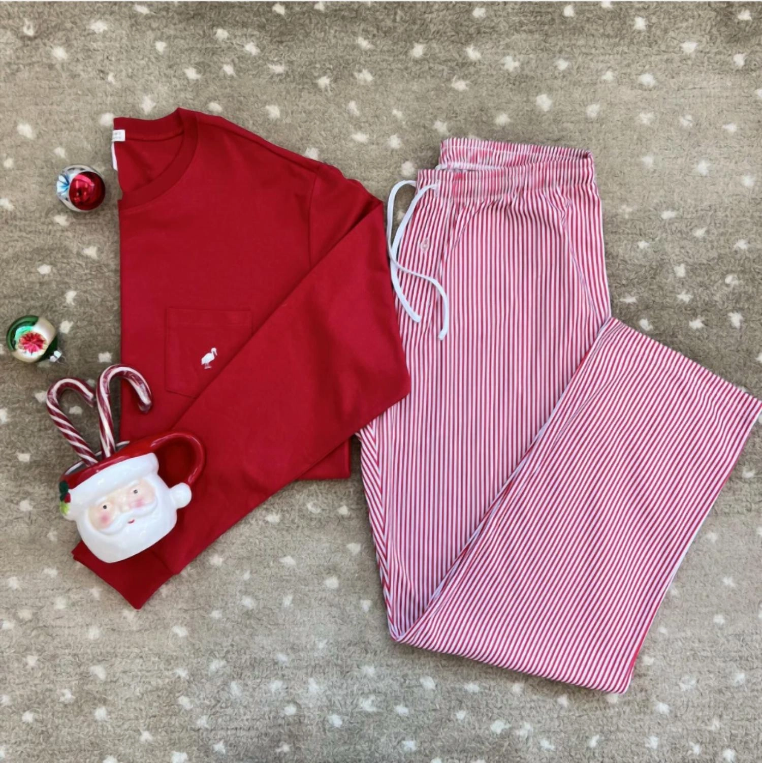 Men's Sunday Style Sweatpants In Richmond Red Stripe With Worth Avenue White Stork