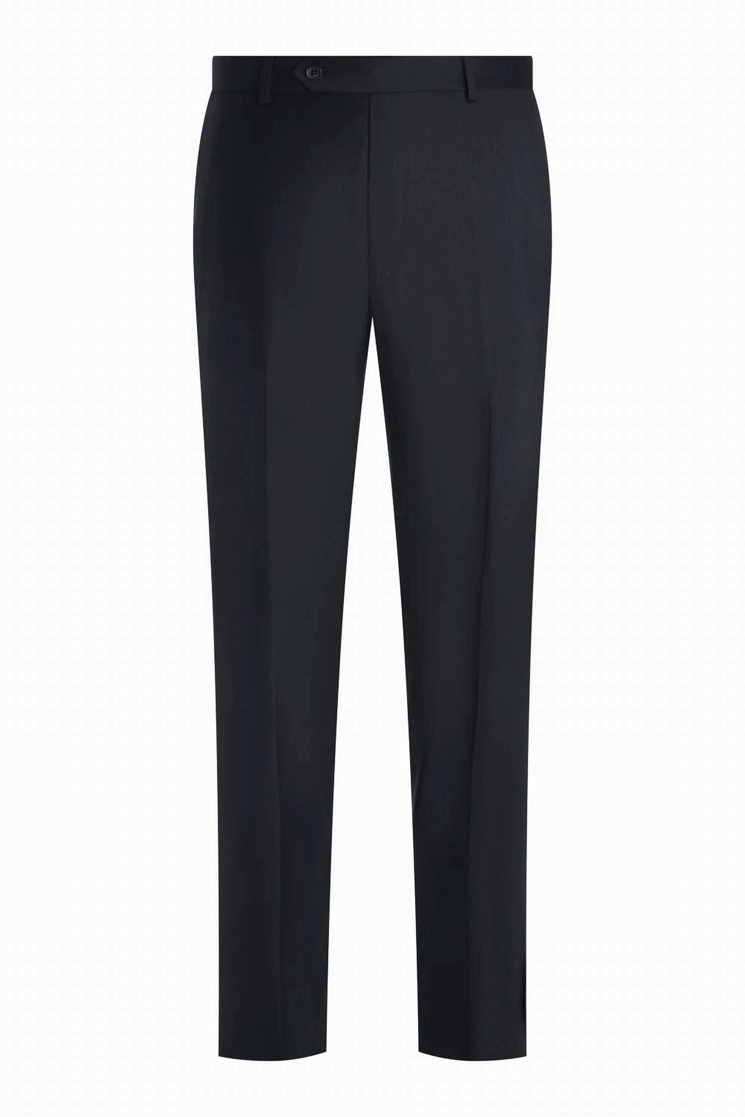 Men's Super 110S Serge Trousers In Dark Charcoal