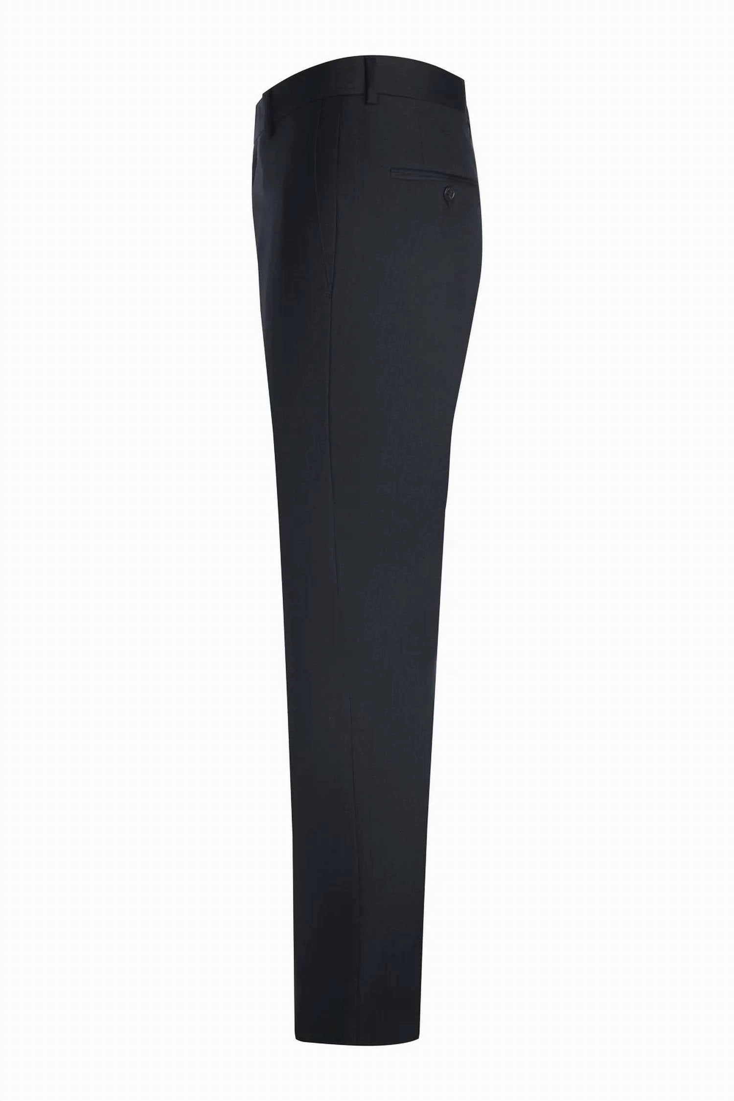 Men's Super 110S Serge Trousers In Dark Charcoal