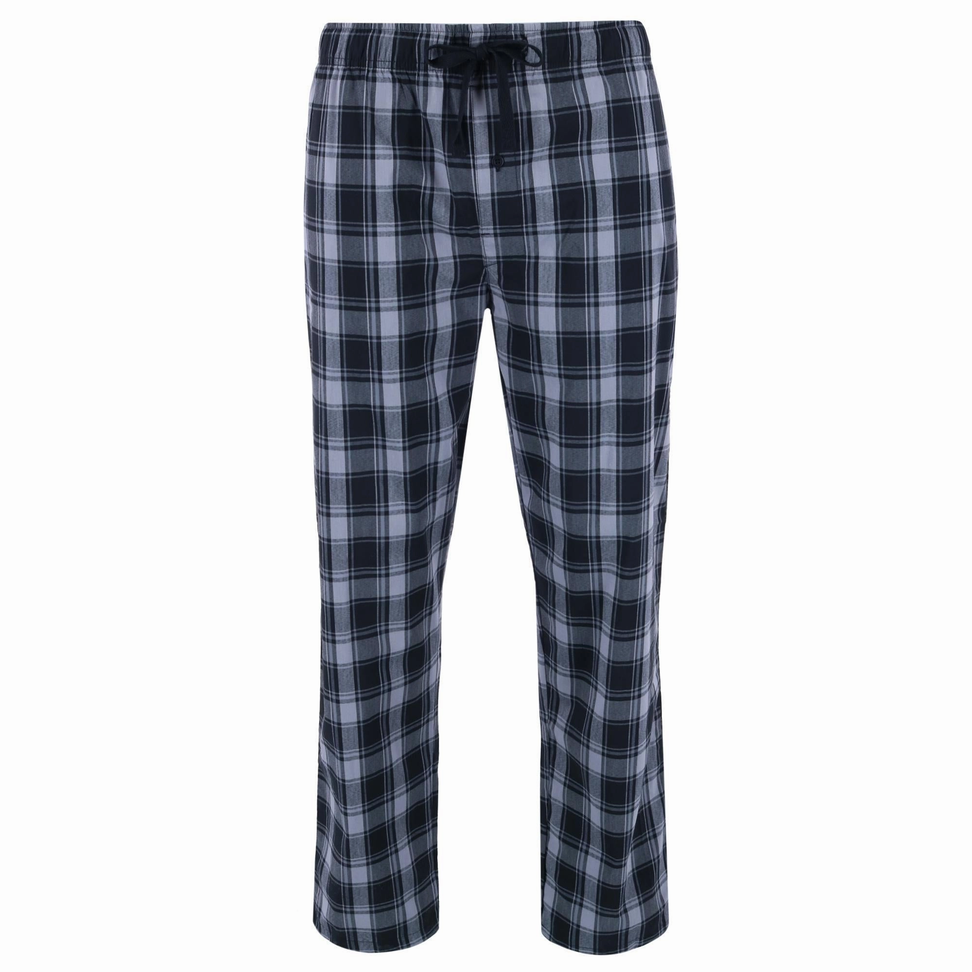 Men's Tag Free Comfort Flex Plaid Pajama Lounge Pant