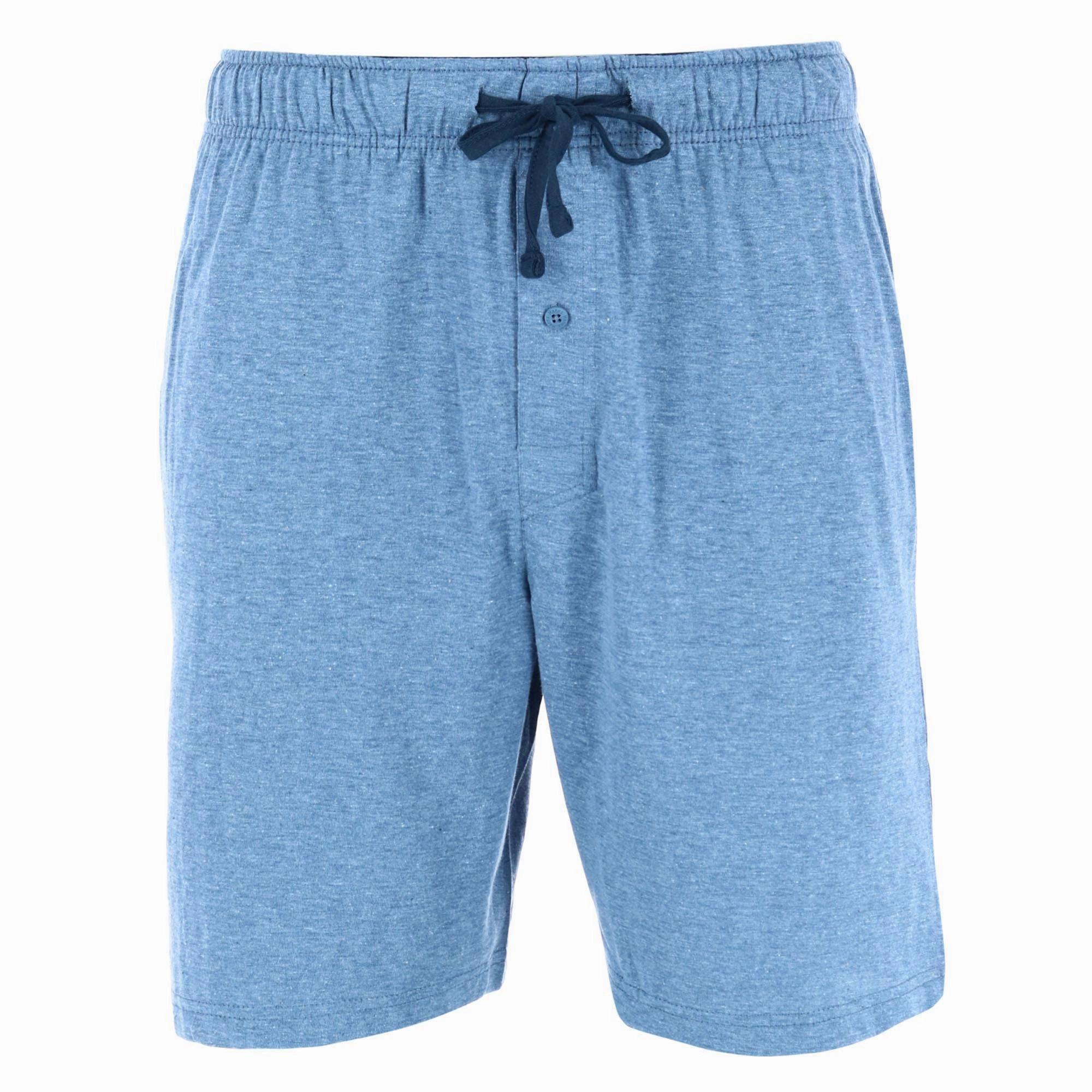 Men's Tag Free Knit Pajama Lounge Short with Side Pockets