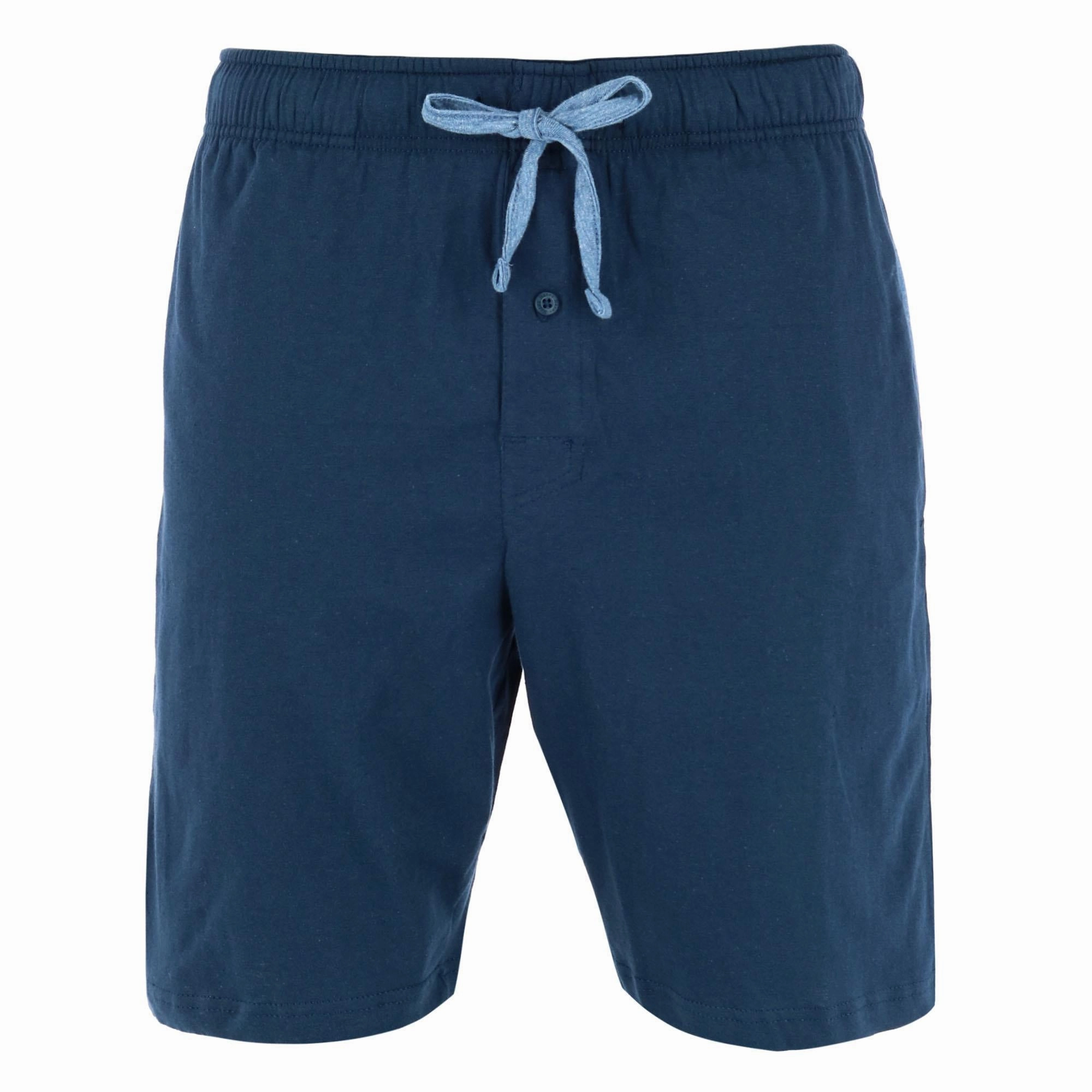 Men's Tag Free Knit Pajama Lounge Short with Side Pockets