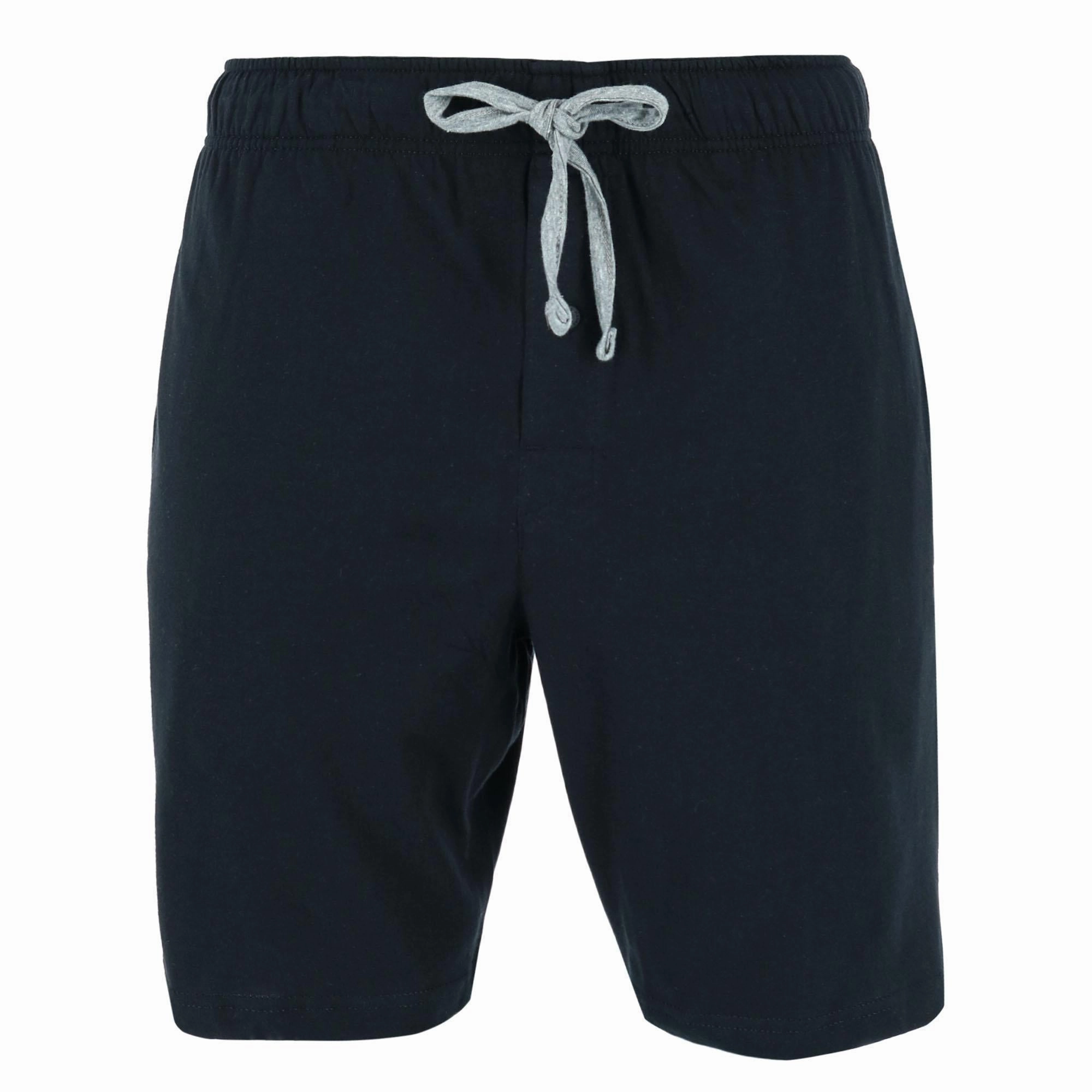 Men's Tag Free Knit Pajama Lounge Short with Side Pockets