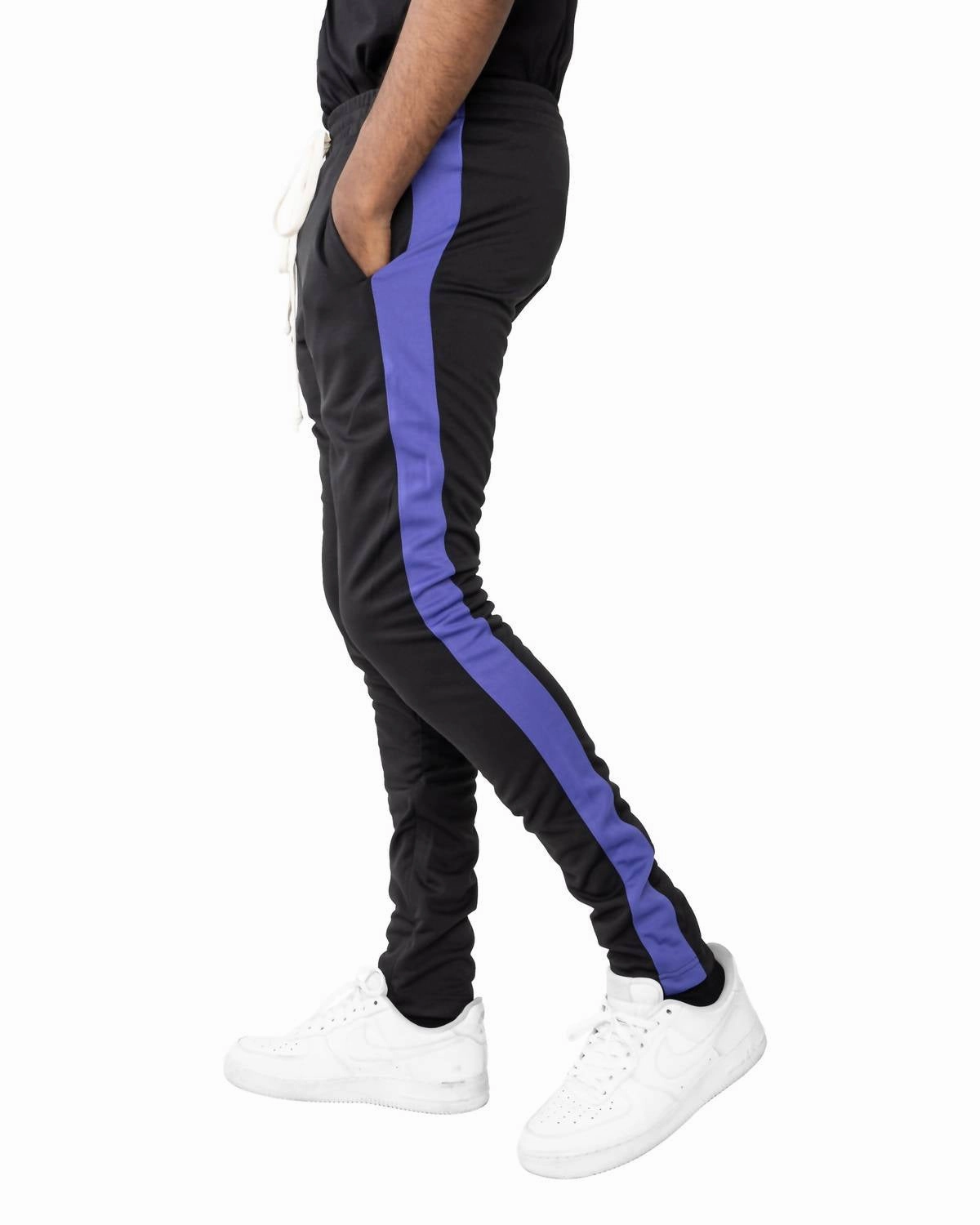Men's Track Pant In Black/purple