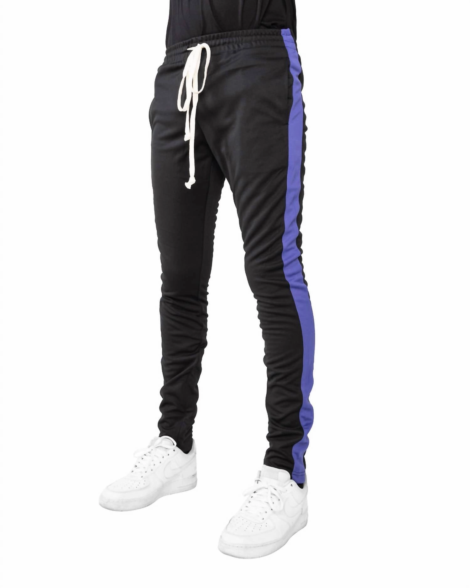 Men's Track Pant In Black/purple