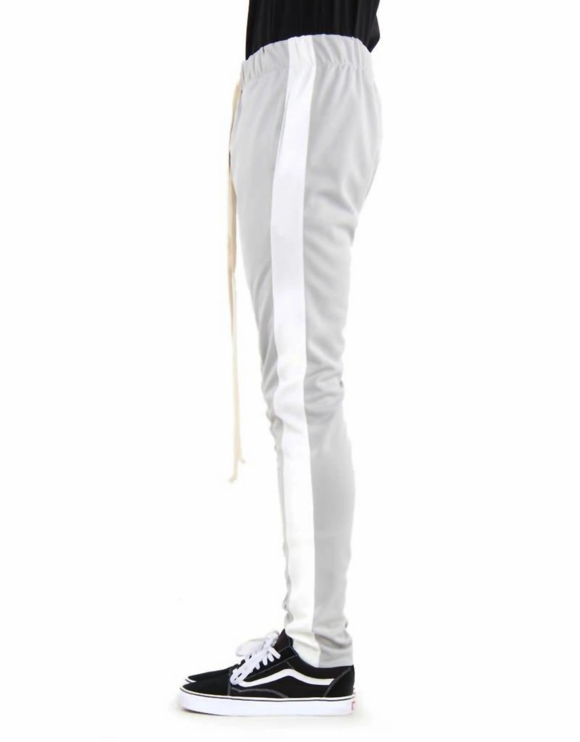 Men's Track Pant In Grey/white