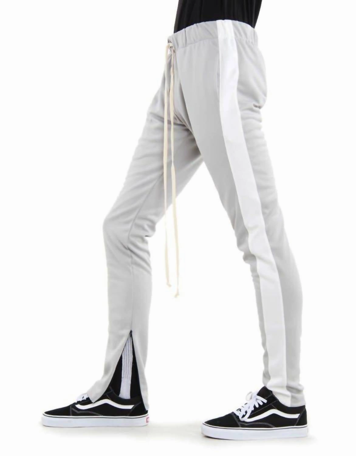 Men's Track Pant In Grey/white
