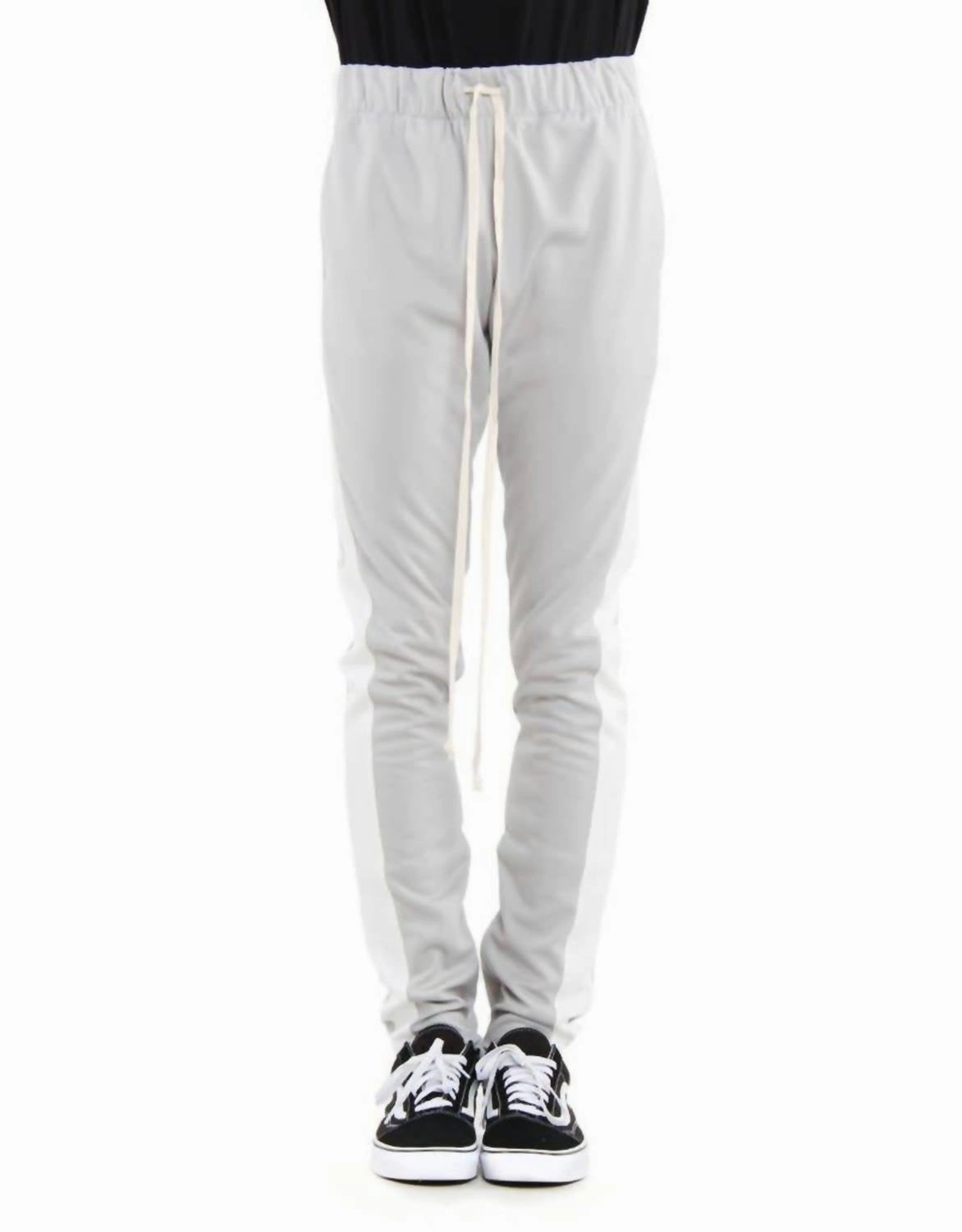 Men's Track Pant In Grey/white
