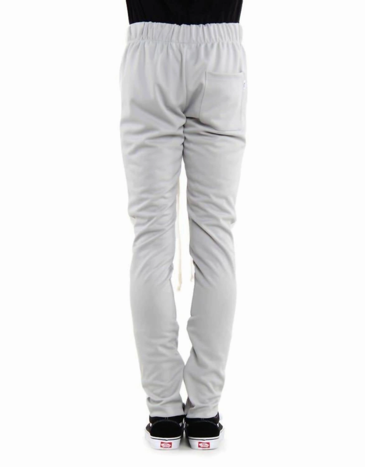 Men's Track Pant In Grey/white