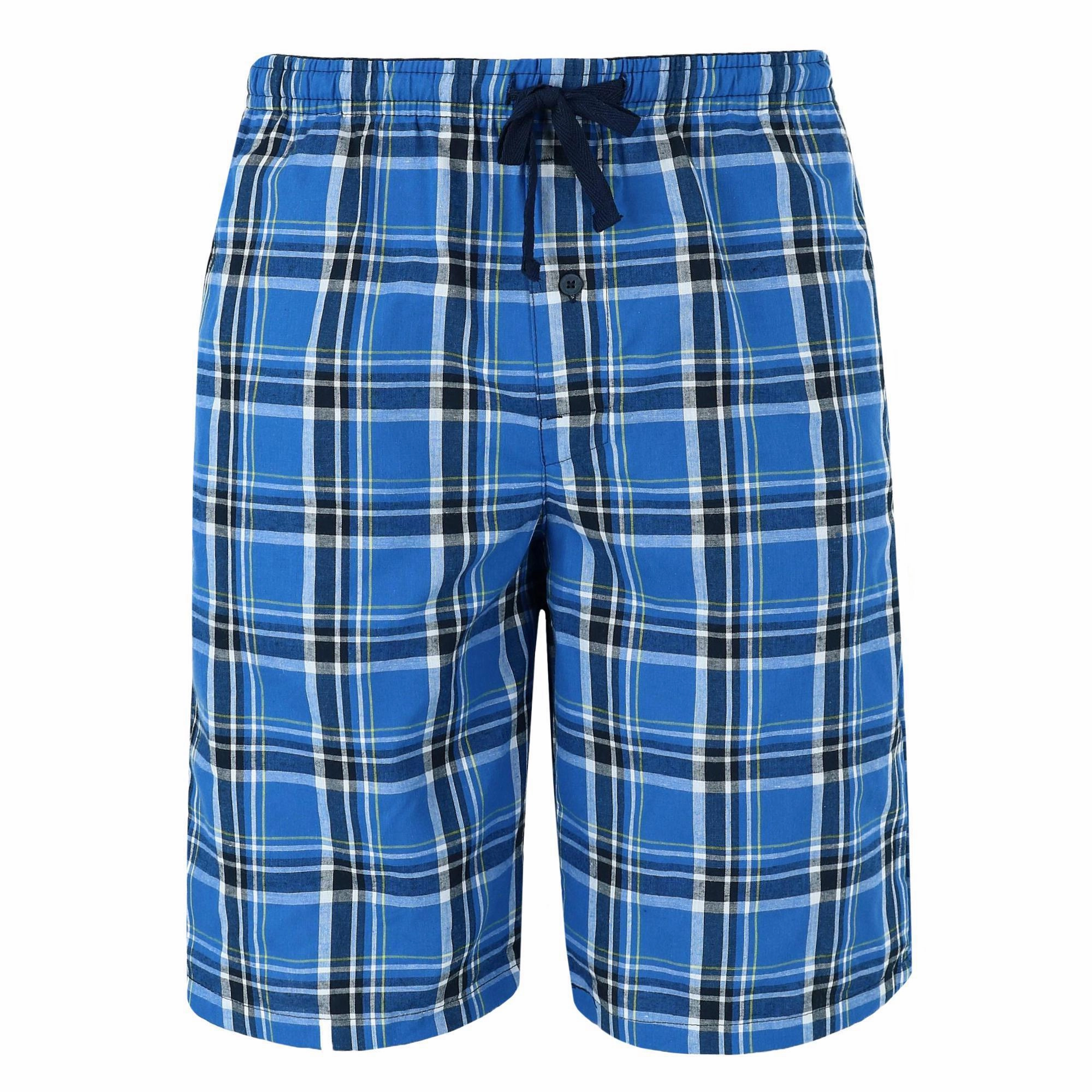 Men's Woven Cotton Pajama Sleep Shorts
