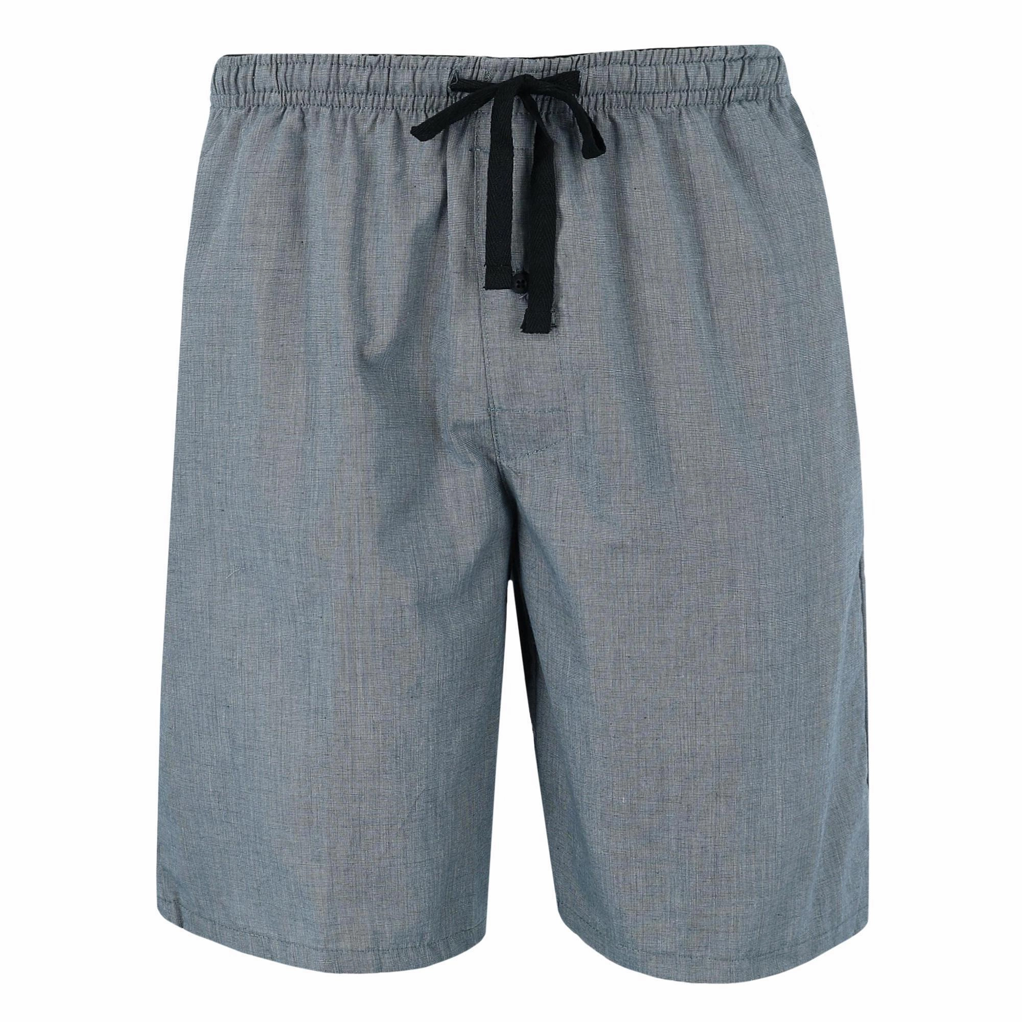 Men's Woven Cotton Pajama Sleep Shorts