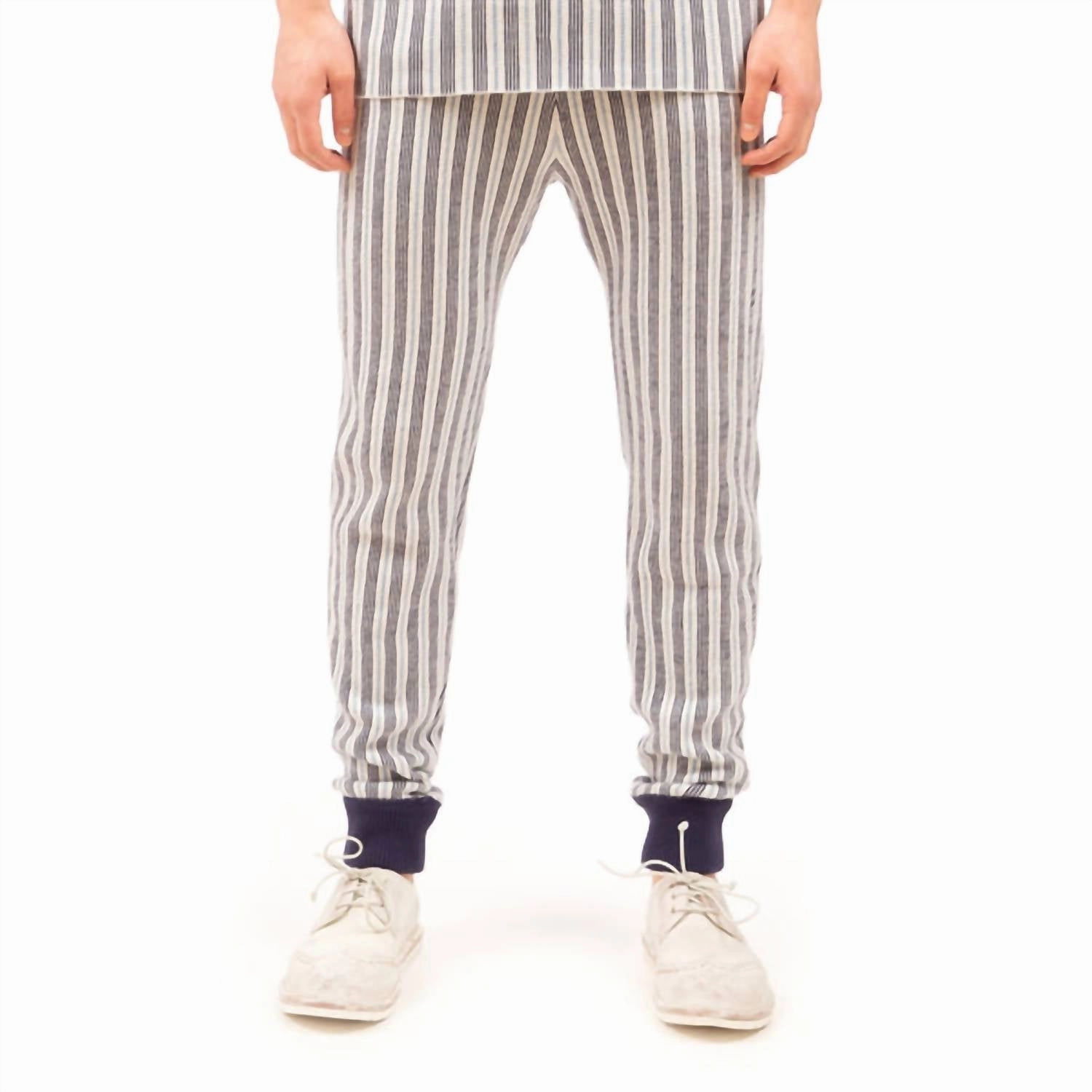Men's Woven Stripe Sweatpants In Multi