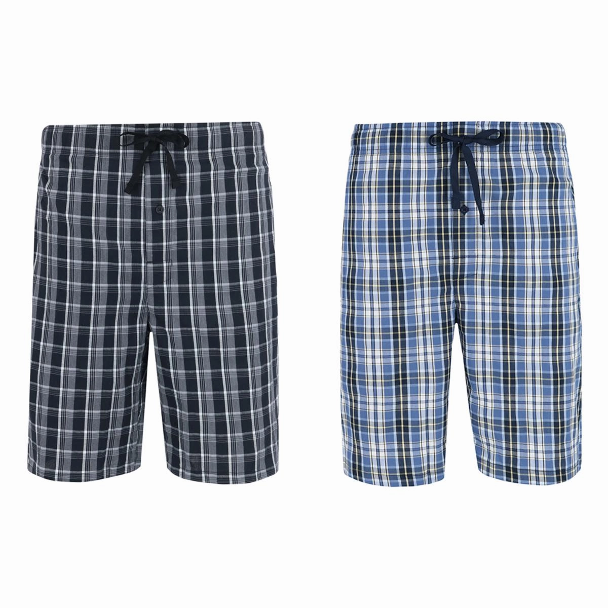 Men's Woven Tagless Plaid Shorts (Pack of 2)