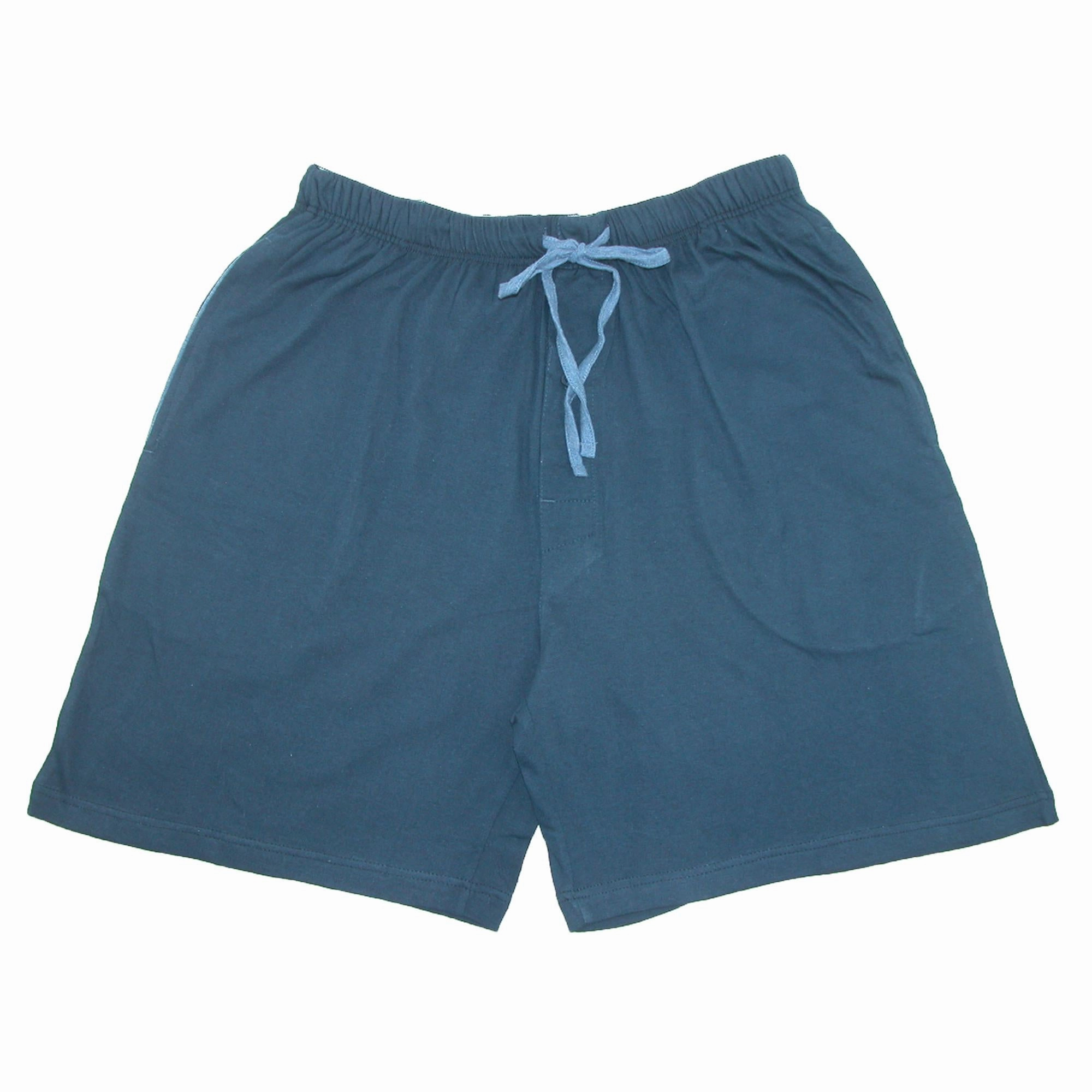 Mens Big & Tall Jersey Knit Cotton Button Fly Pajama Sleep Shorts