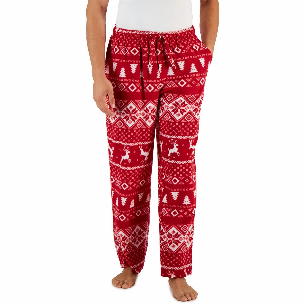 Mens Fleece Nightwear Pajama Bottoms