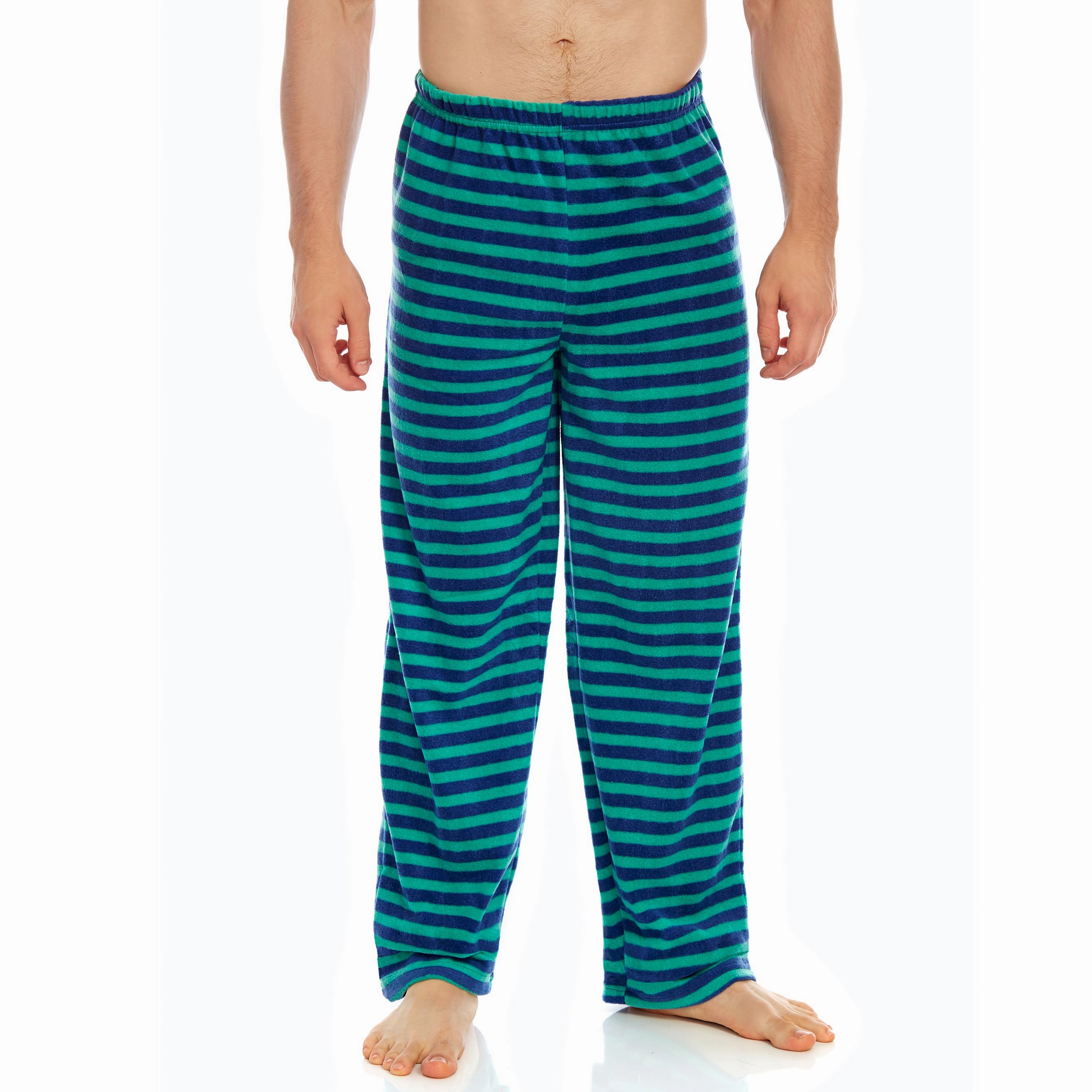 Mens Fleece Pajama Pants Striped