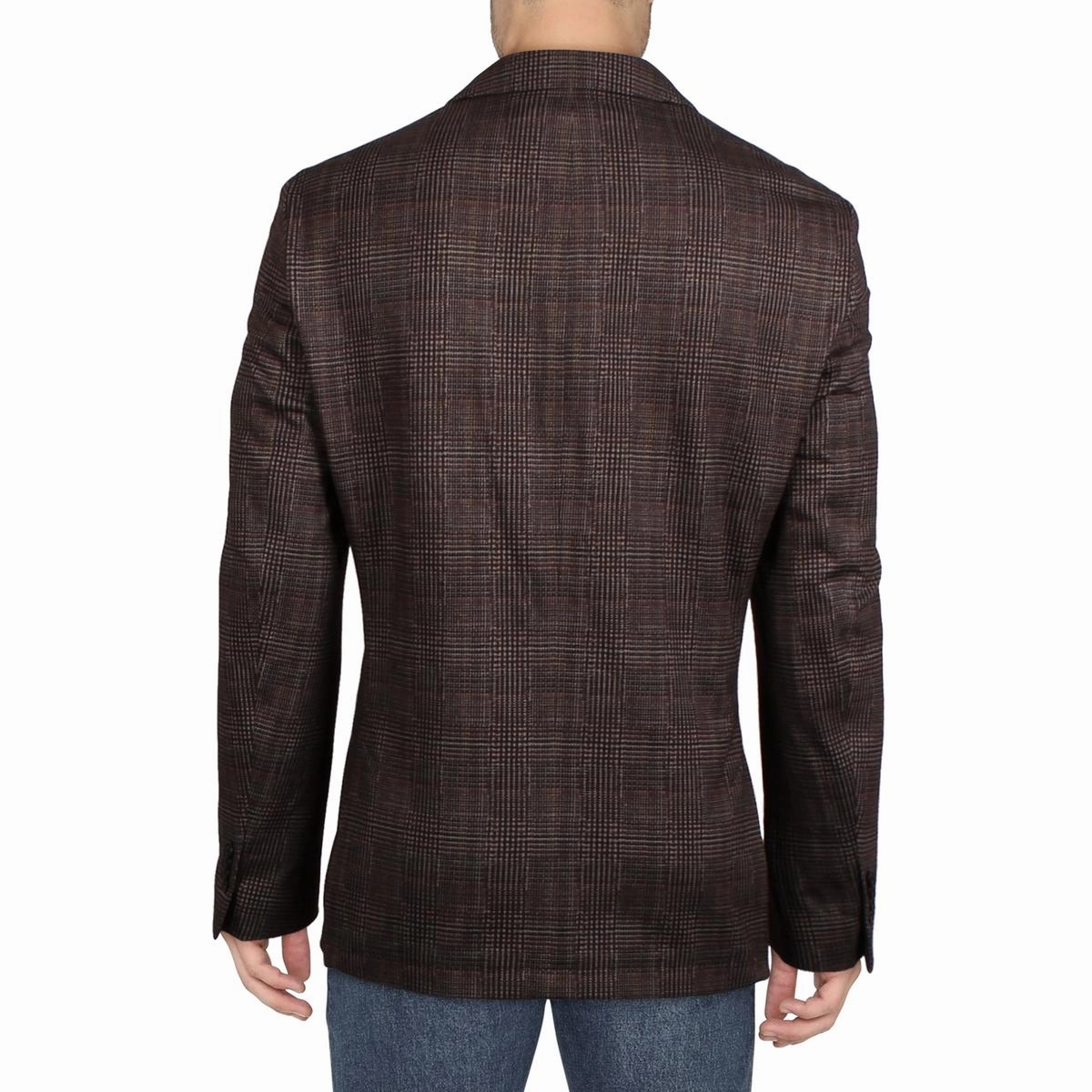 Mens Plaid Polyester Sportcoat