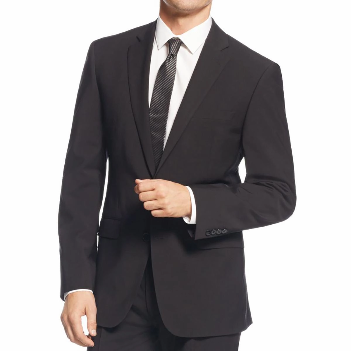 Mens Wool Blend Extra Slim Fit Two-Button Blazer