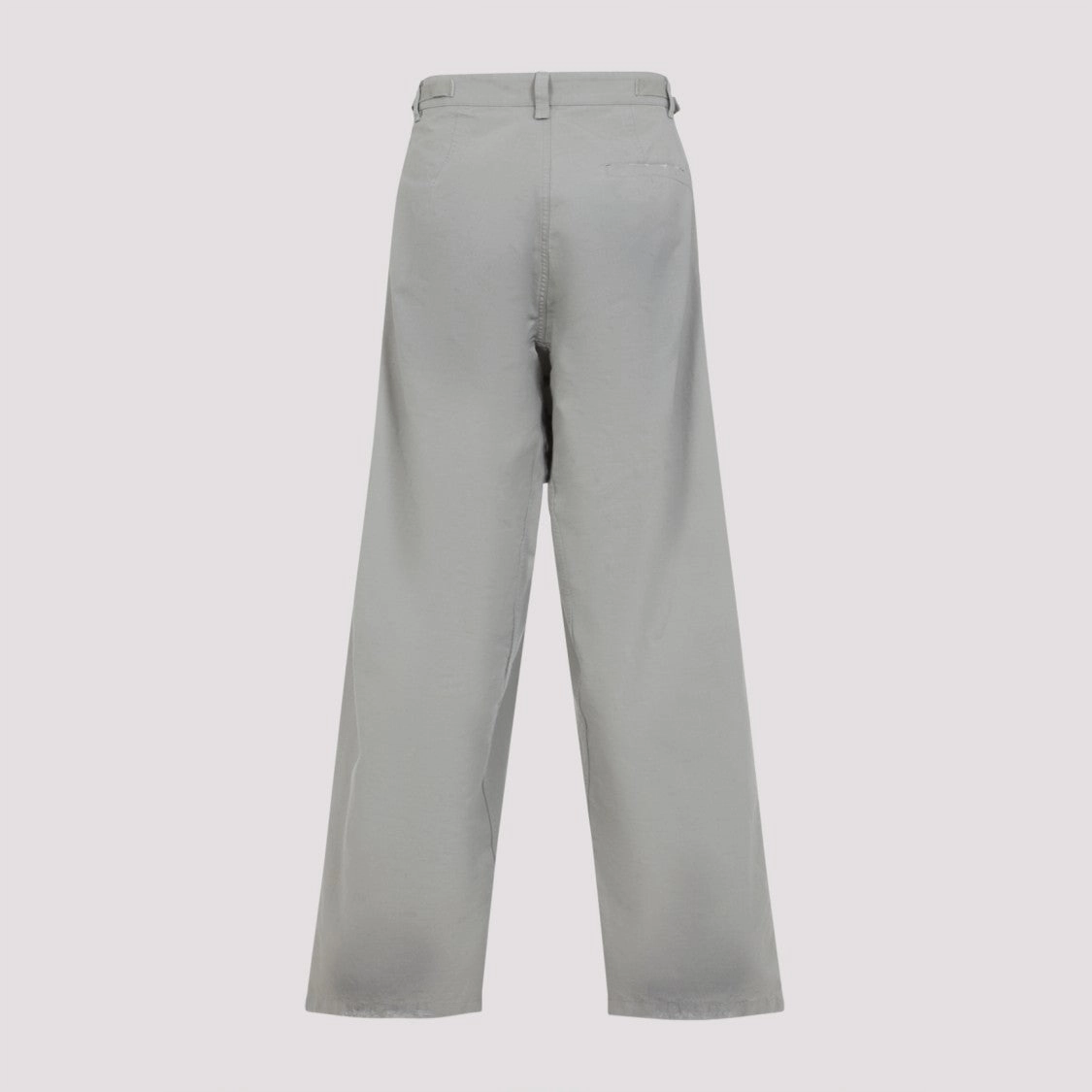 Military Beige Cotton Minimal Cargo Pants
