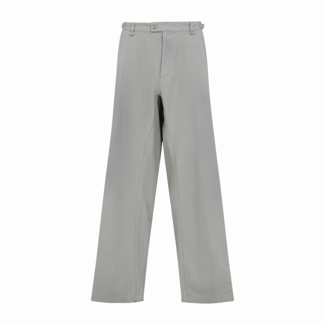 Military Beige Cotton Minimal Cargo Pants