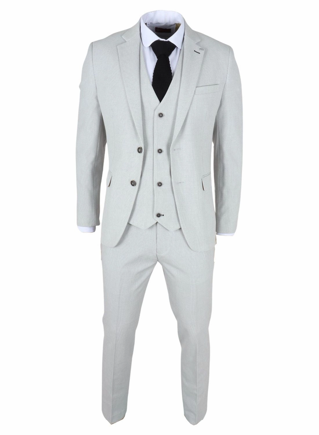 Miller 3 Piece Check Classic Plaid Tailored Fit Suit