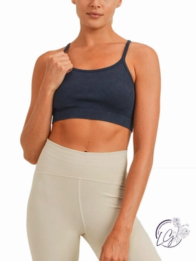 Mineral Washed Ribbed Seamless Racerback Sports Bra affordable athletic pants for men
