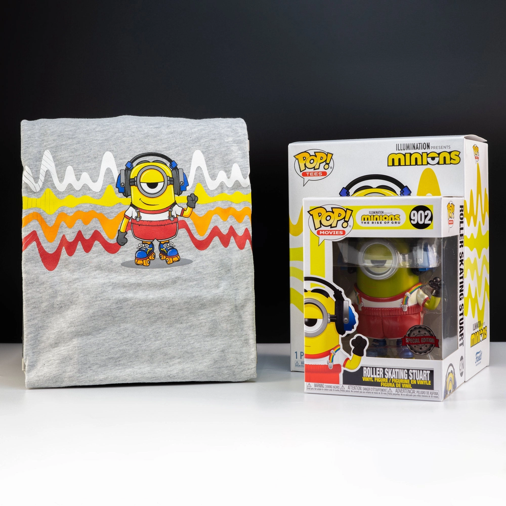 Minions 2 Skater Stuart Pop! Vinyl and Tee Set