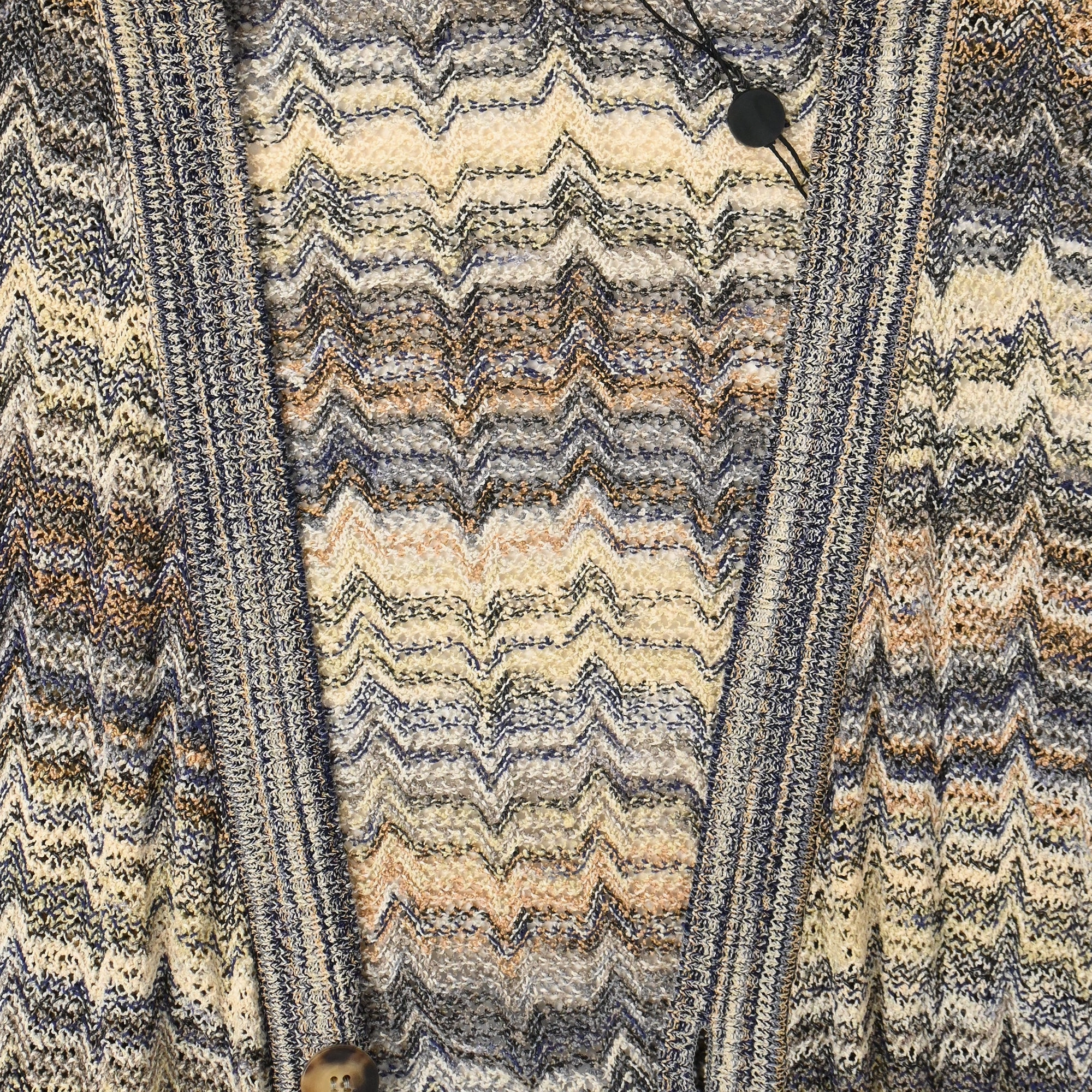 Missoni Zigzag Buttoned Cardigan in Multicolor Wool