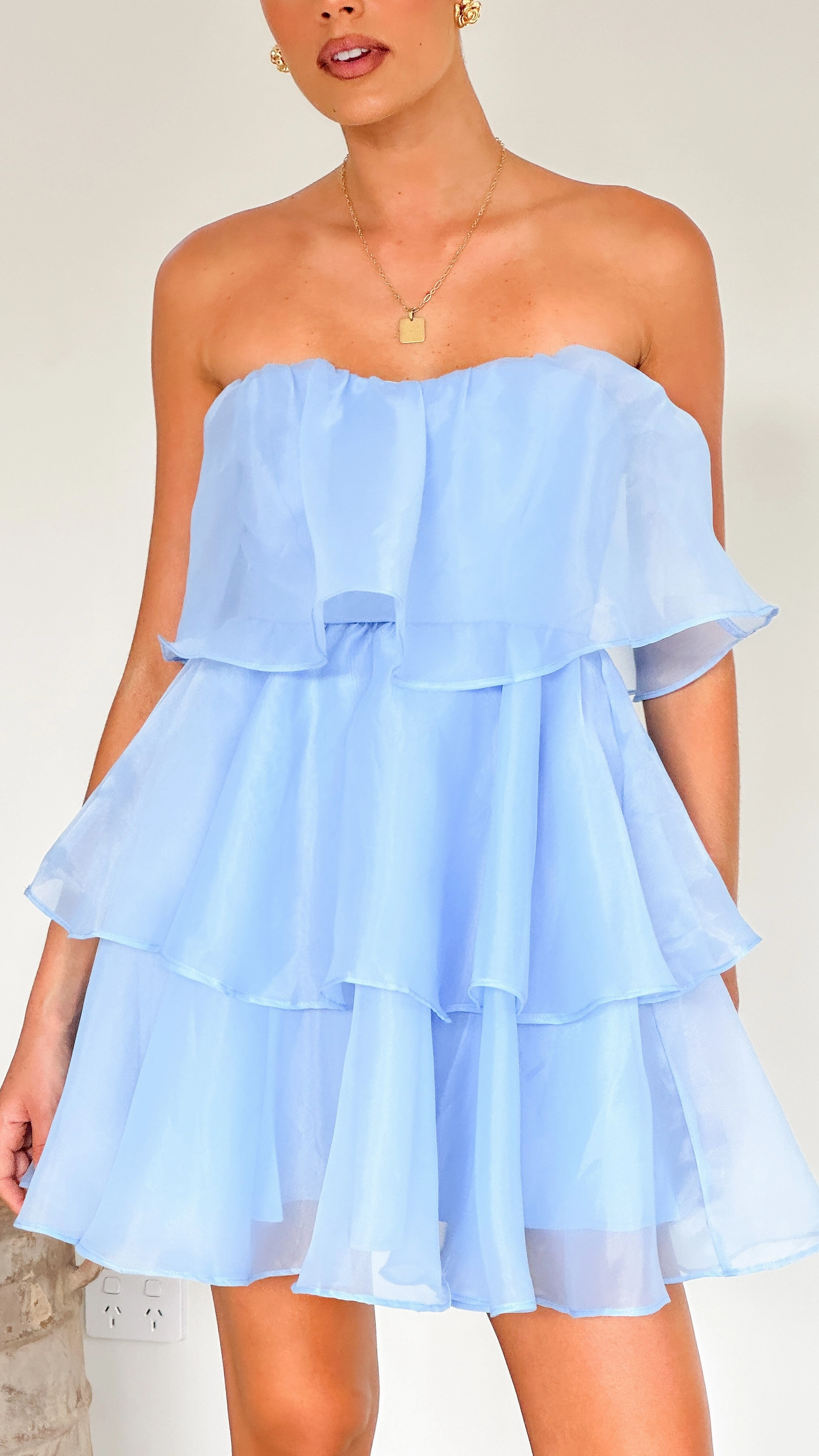 Monet Mini Dress - Blue