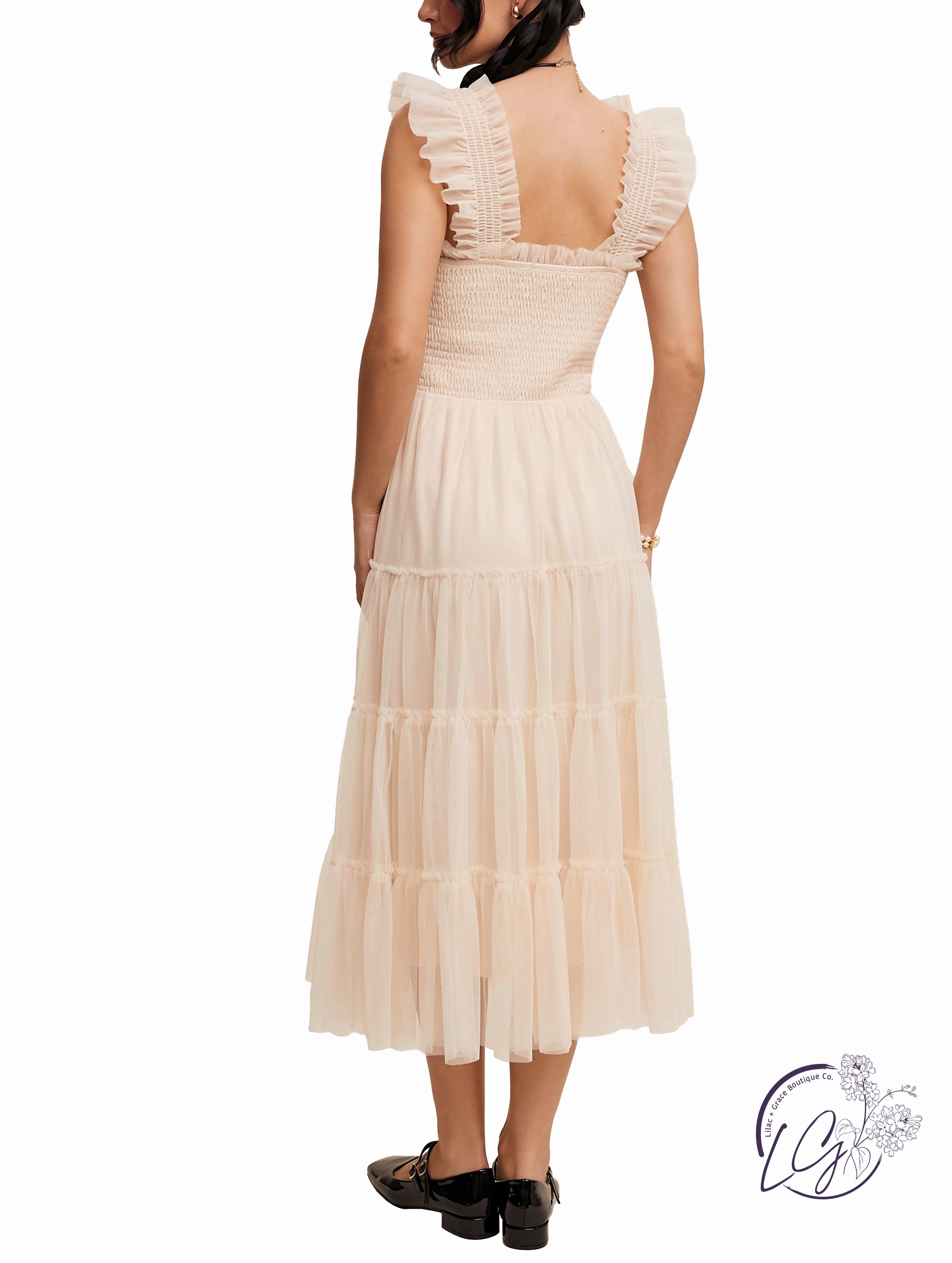 Moonlit Mirage Ruffle Tiered Dress