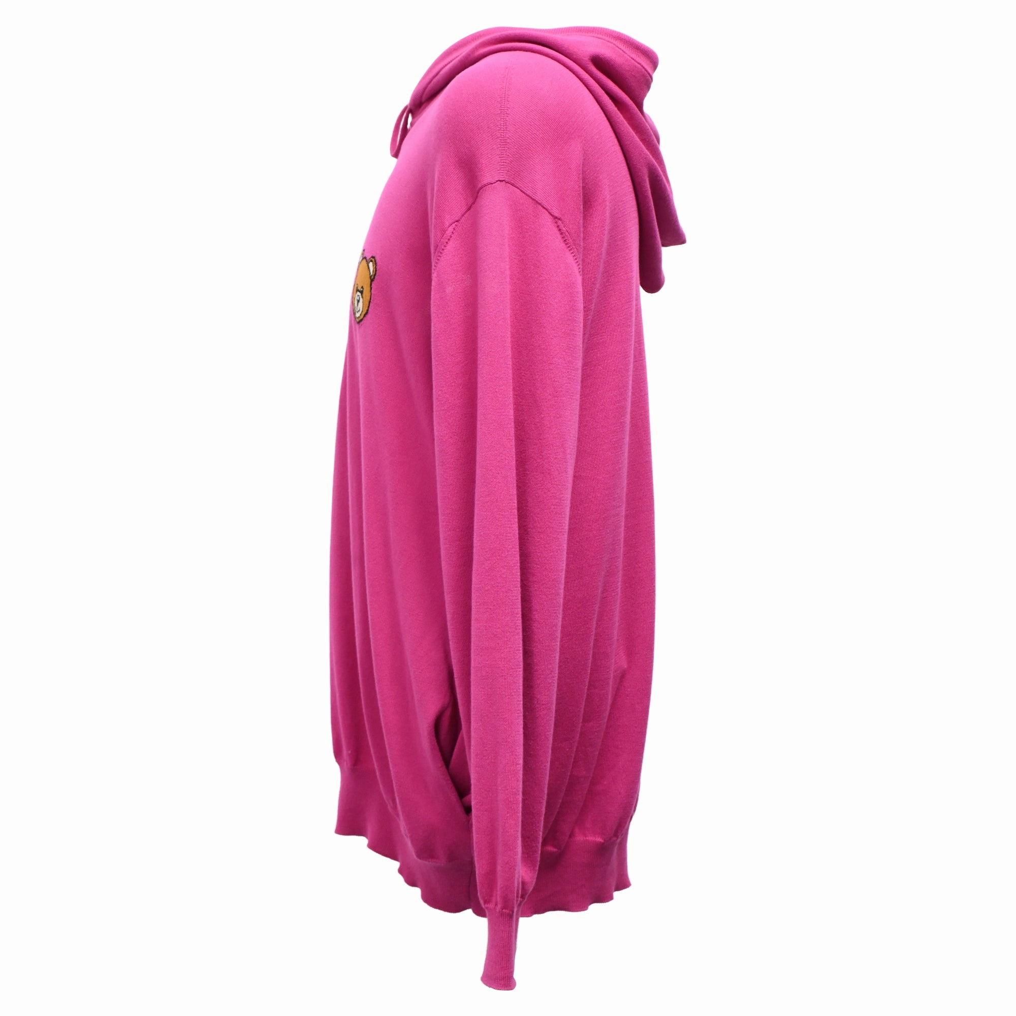 Moschino Couture Bear Hoodie in Pink Cotton