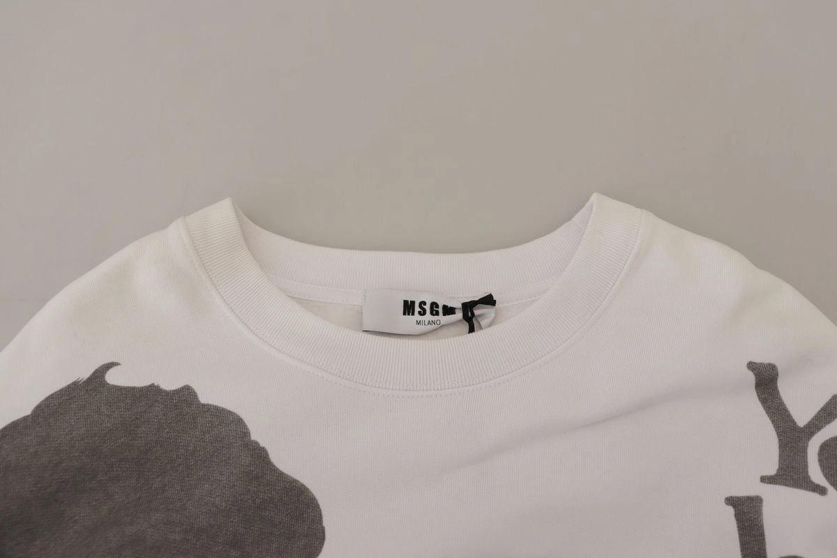 MSGM  Cotton Crewneck Pullover Sweatshirt Men's Sweater