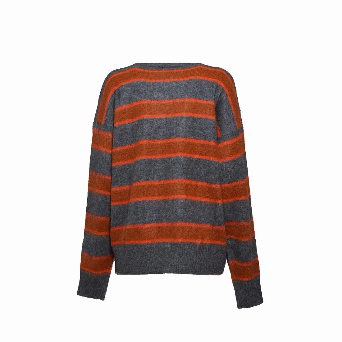 Multicolor Striped Mohair Wool Blend Pullover