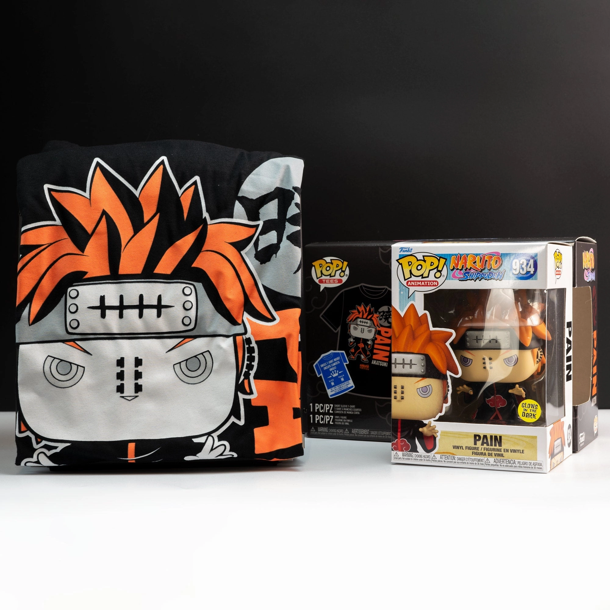 Naruto Pain (Glow in the Dark) Pop! Vinyl and Tee Set