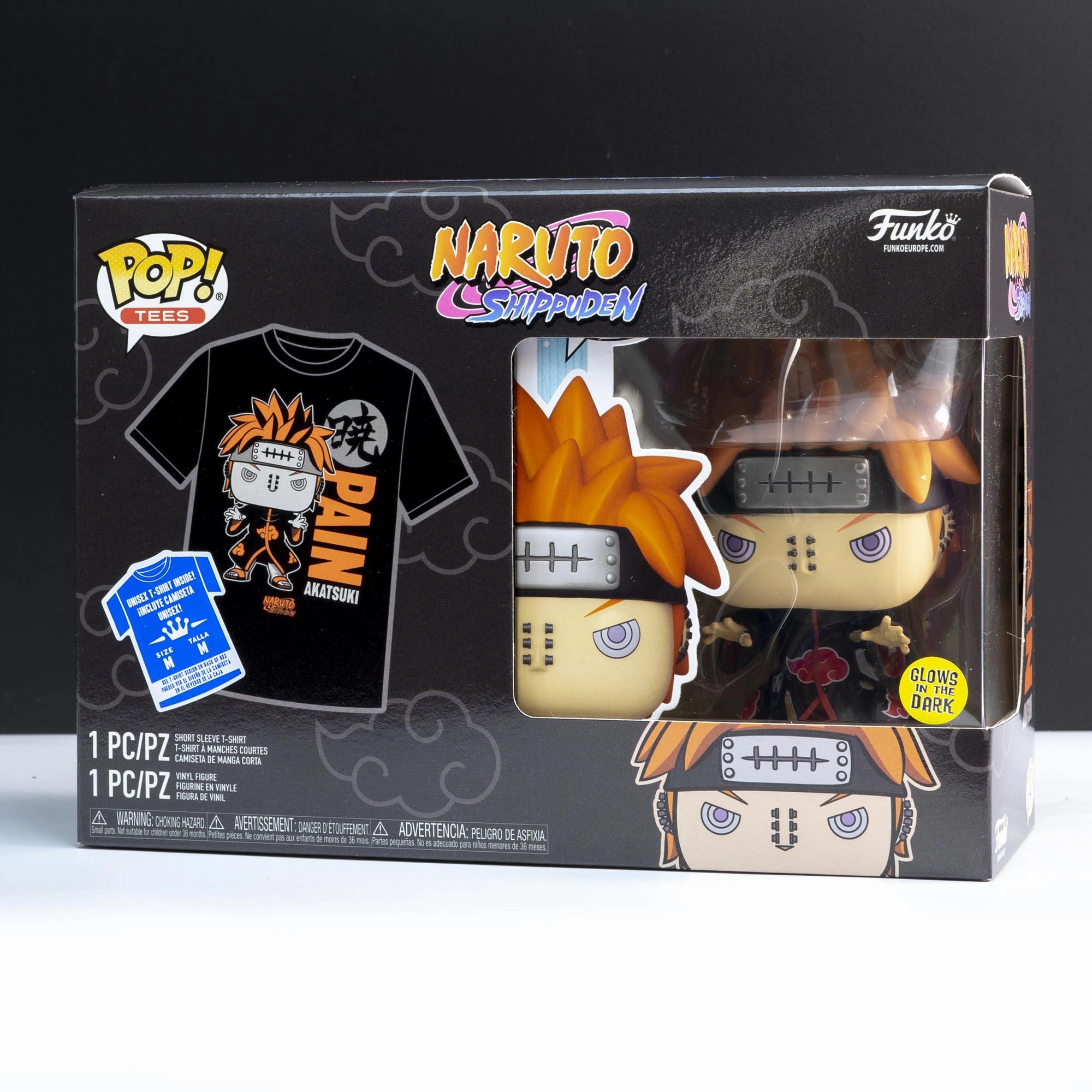 Naruto Pain (Glow in the Dark) Pop! Vinyl and Tee Set