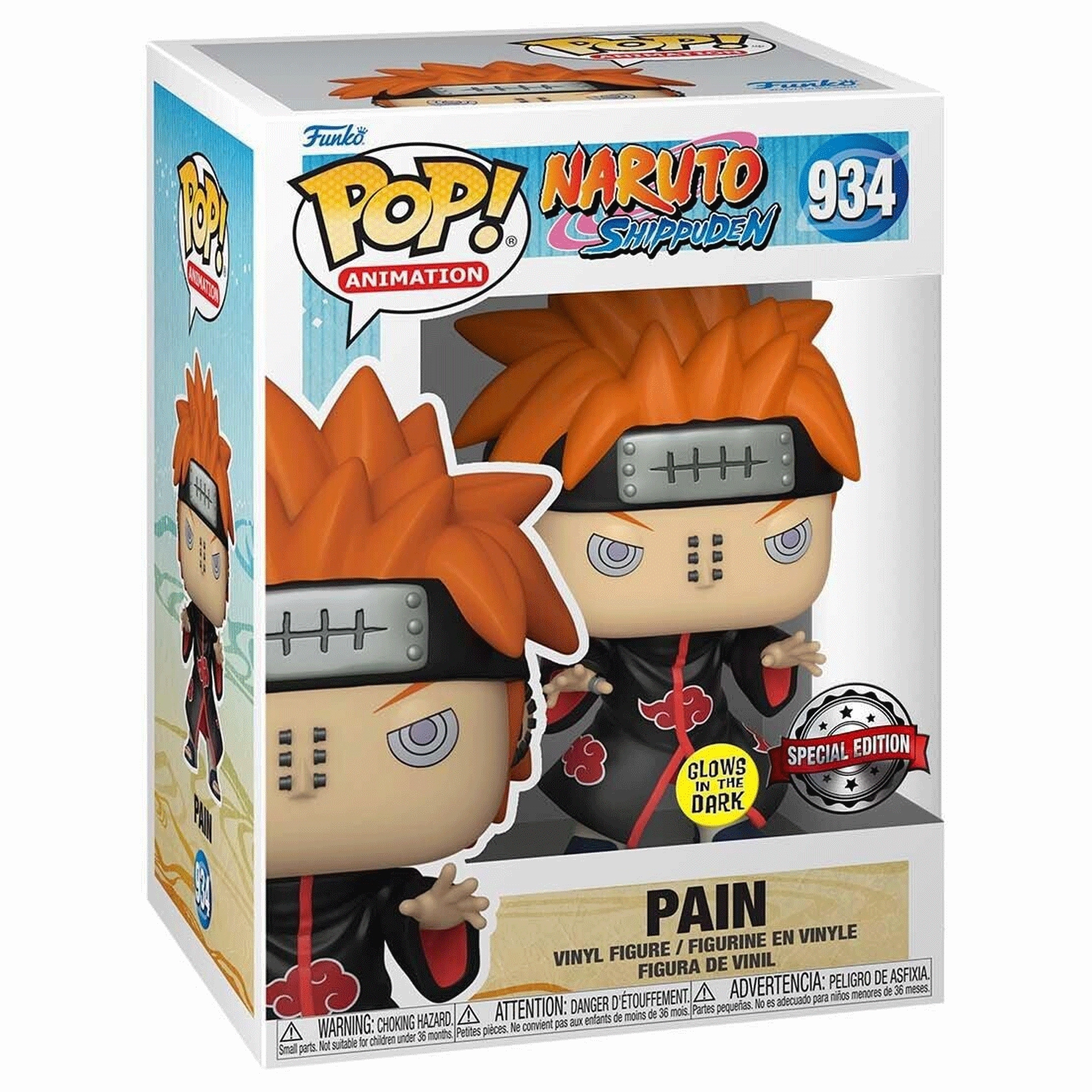 Naruto Pain (Glow in the Dark) Pop! Vinyl and Tee Set