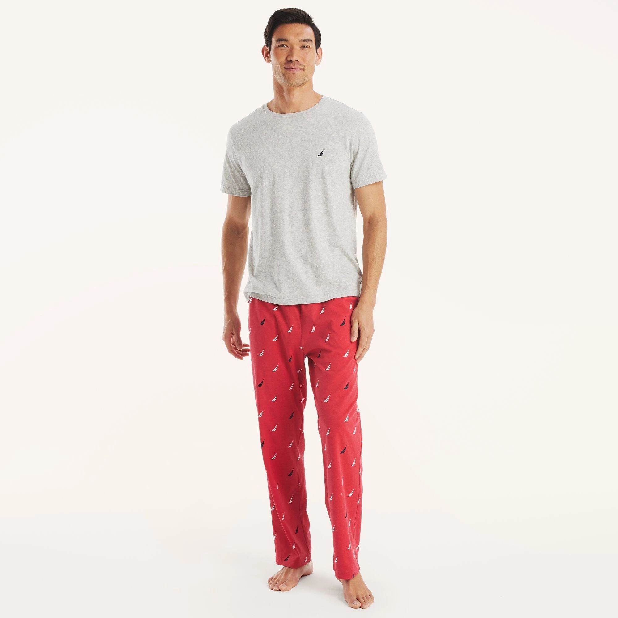 Nautica Mens Logo Print Knit Sleep Pant