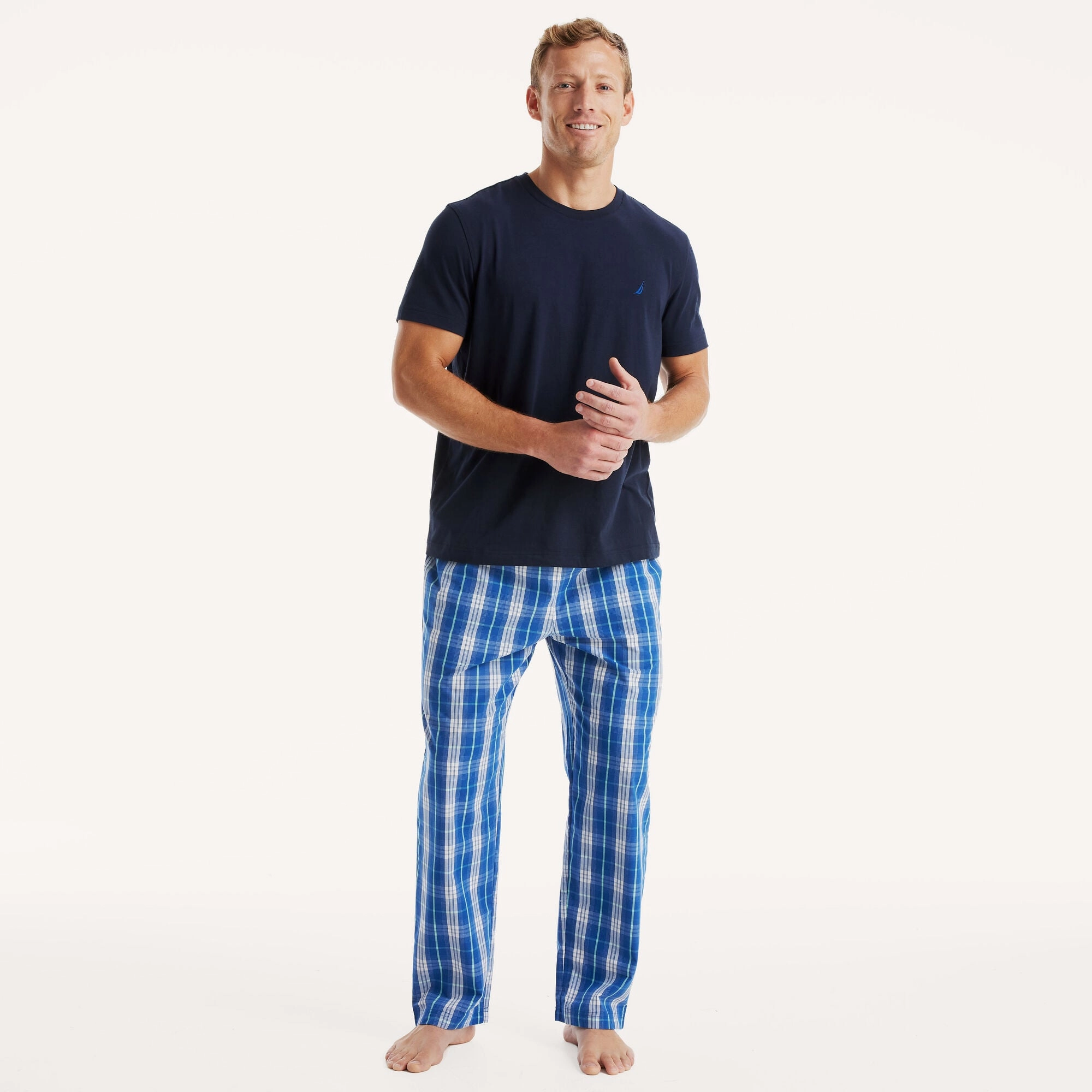 Nautica Mens Plaid Pajama Pant