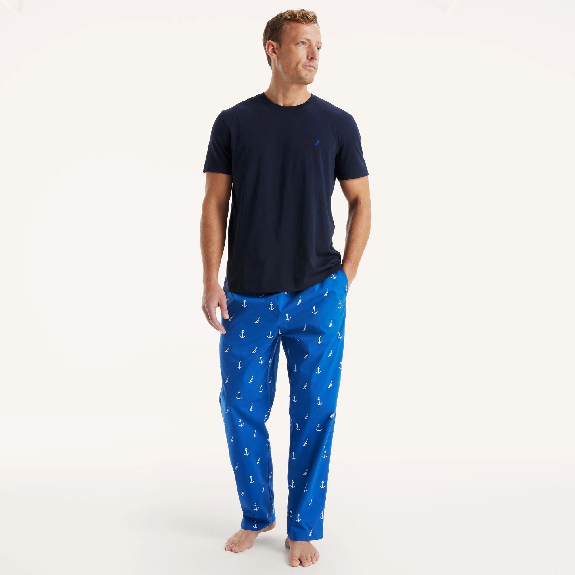 Nautica Mens Printed Pajama Pant Set