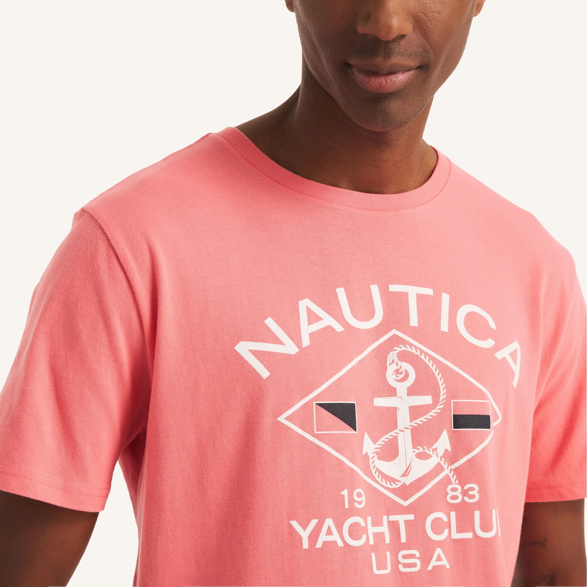 Nautica Mens Yacht Club Anchor Graphic Sleep T-Shirt