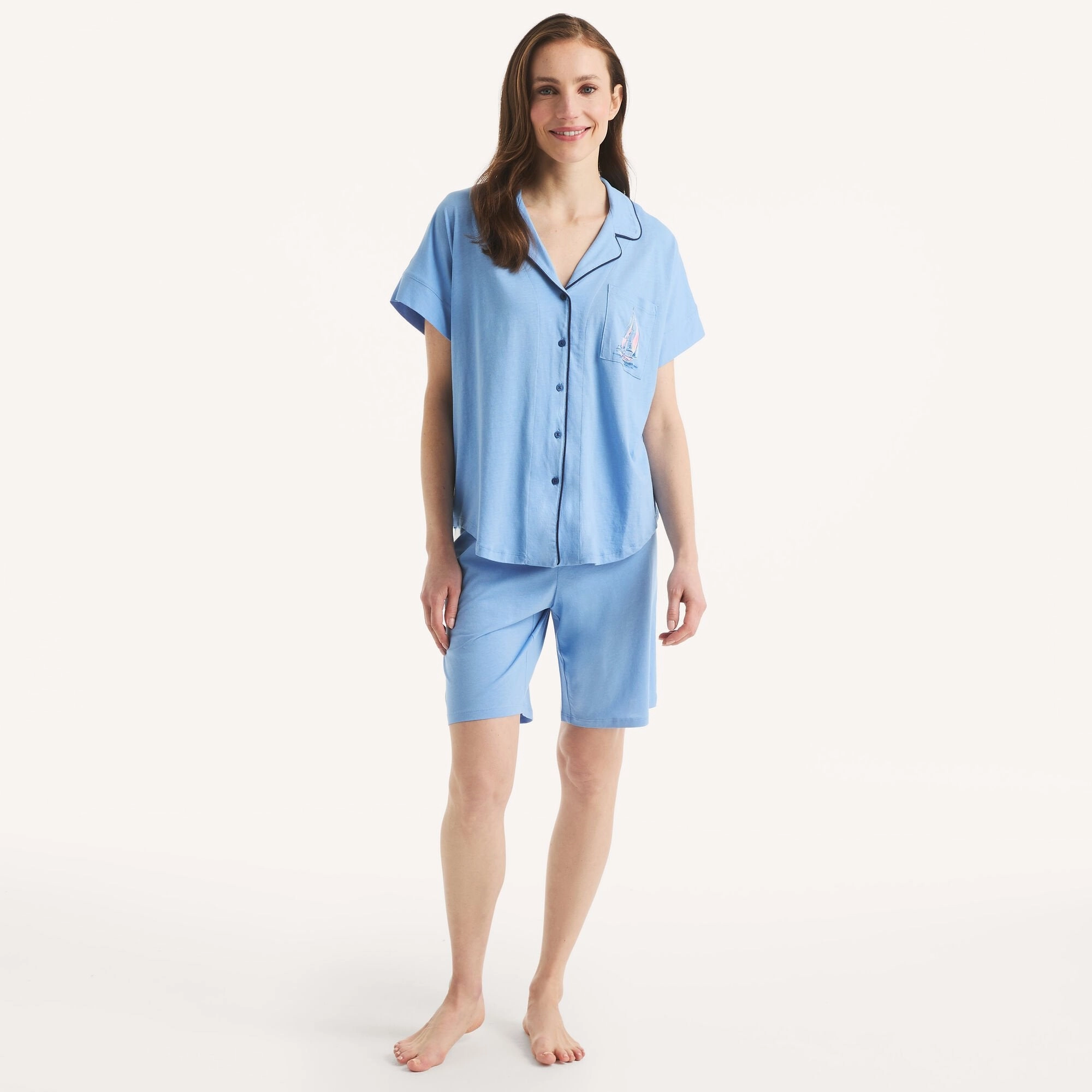 Nautica Womens Bermuda Short Pajama Set