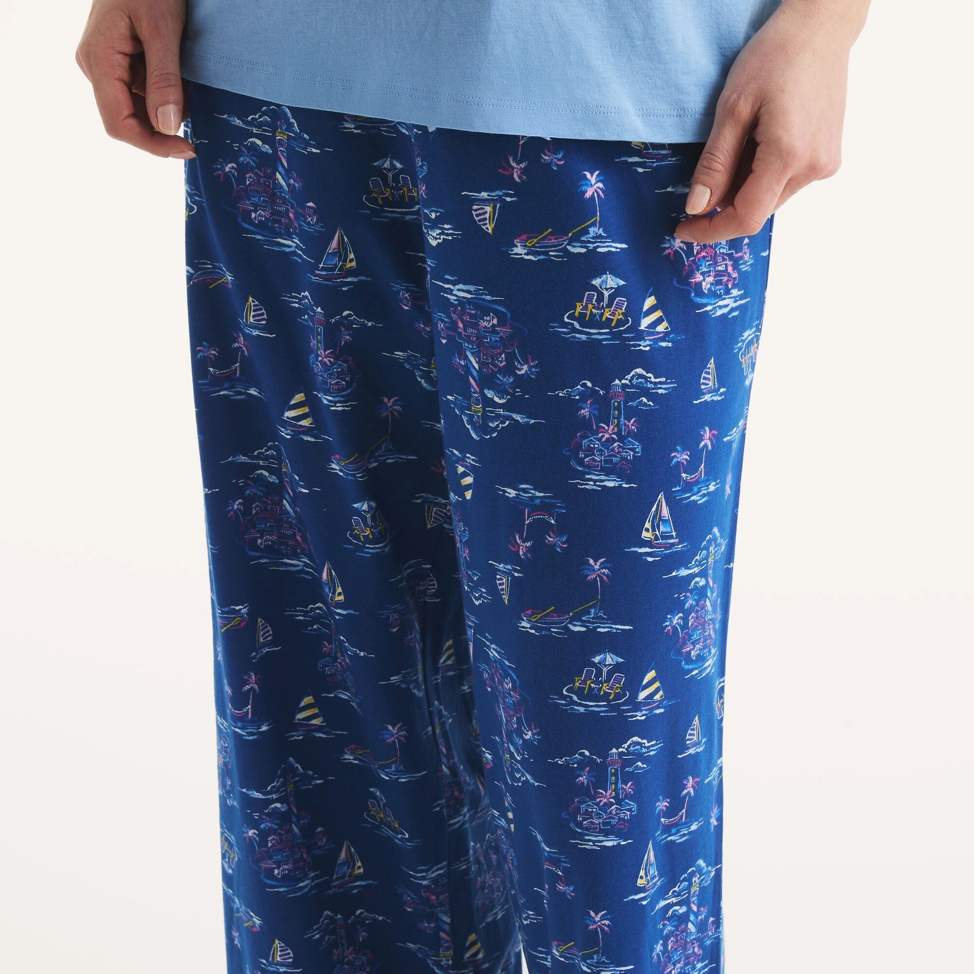 Nautica Womens Printed Pajama Pant Set