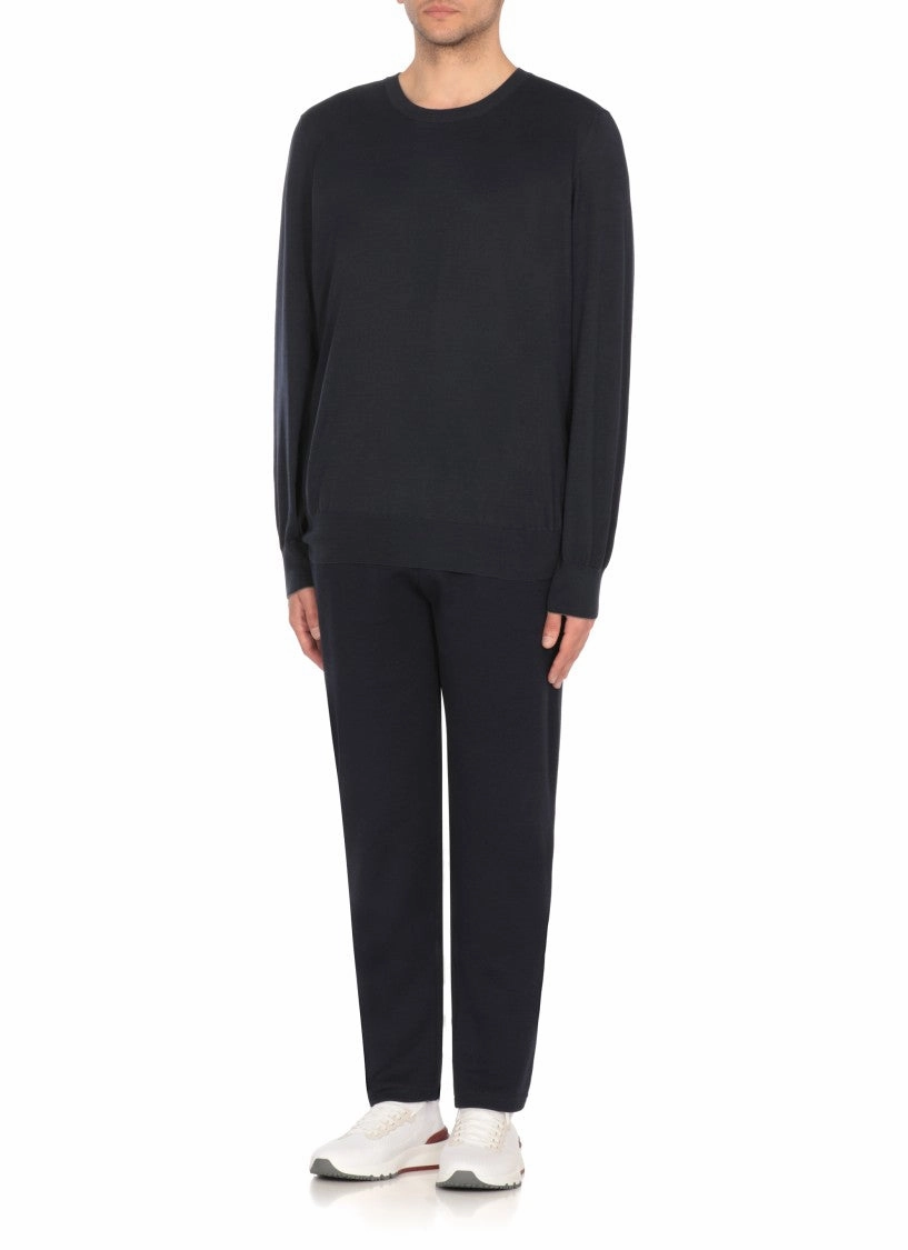 Navy Blue Cotton Sweater