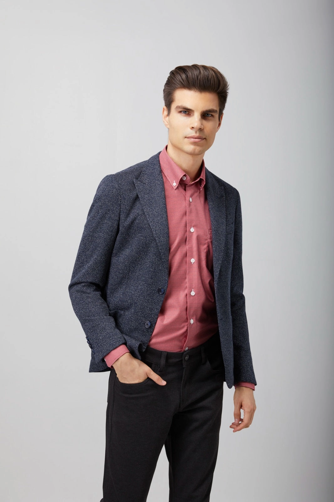 Navy with White Speckles Sportcoat